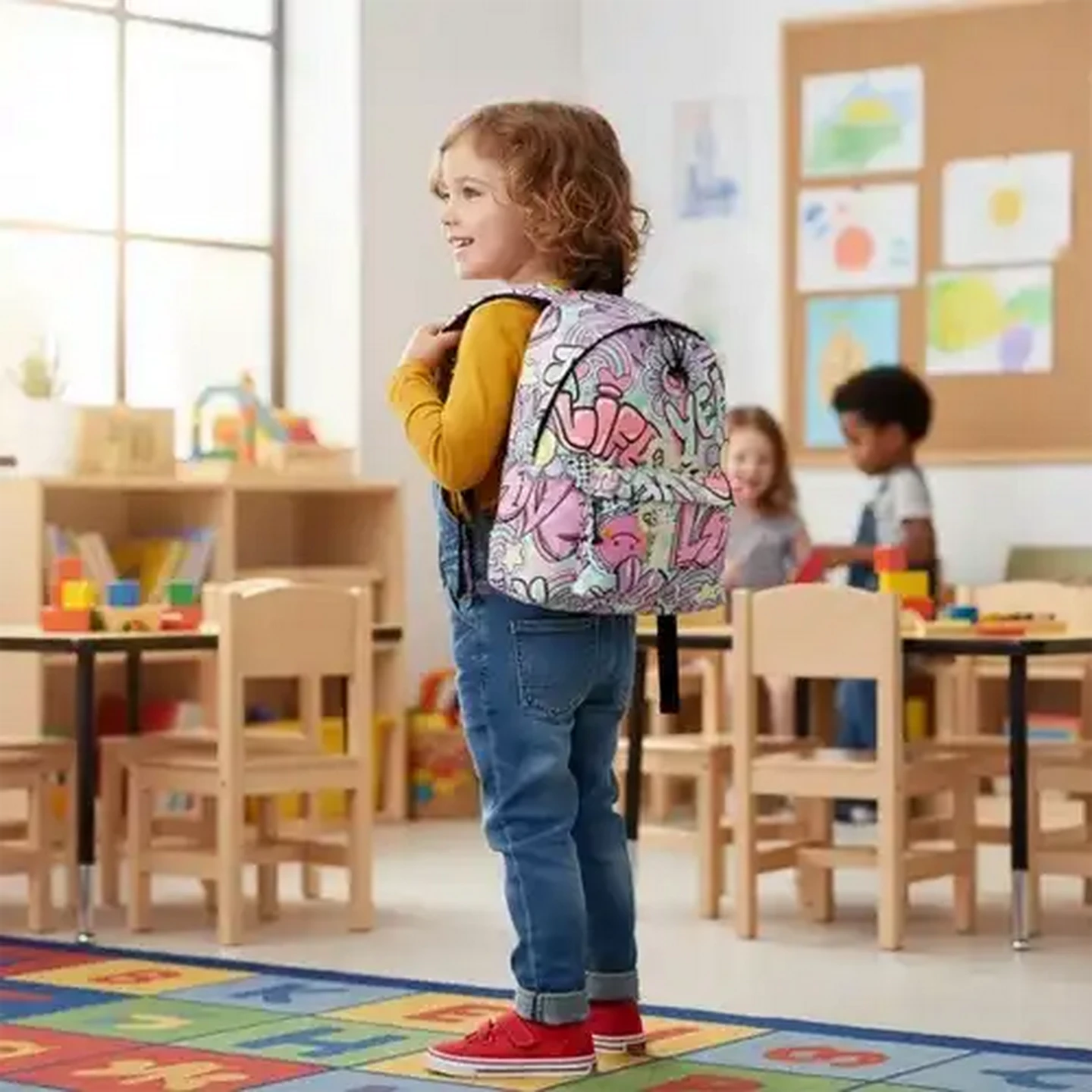 Image of Everest Lilac Graffiti Backpack
