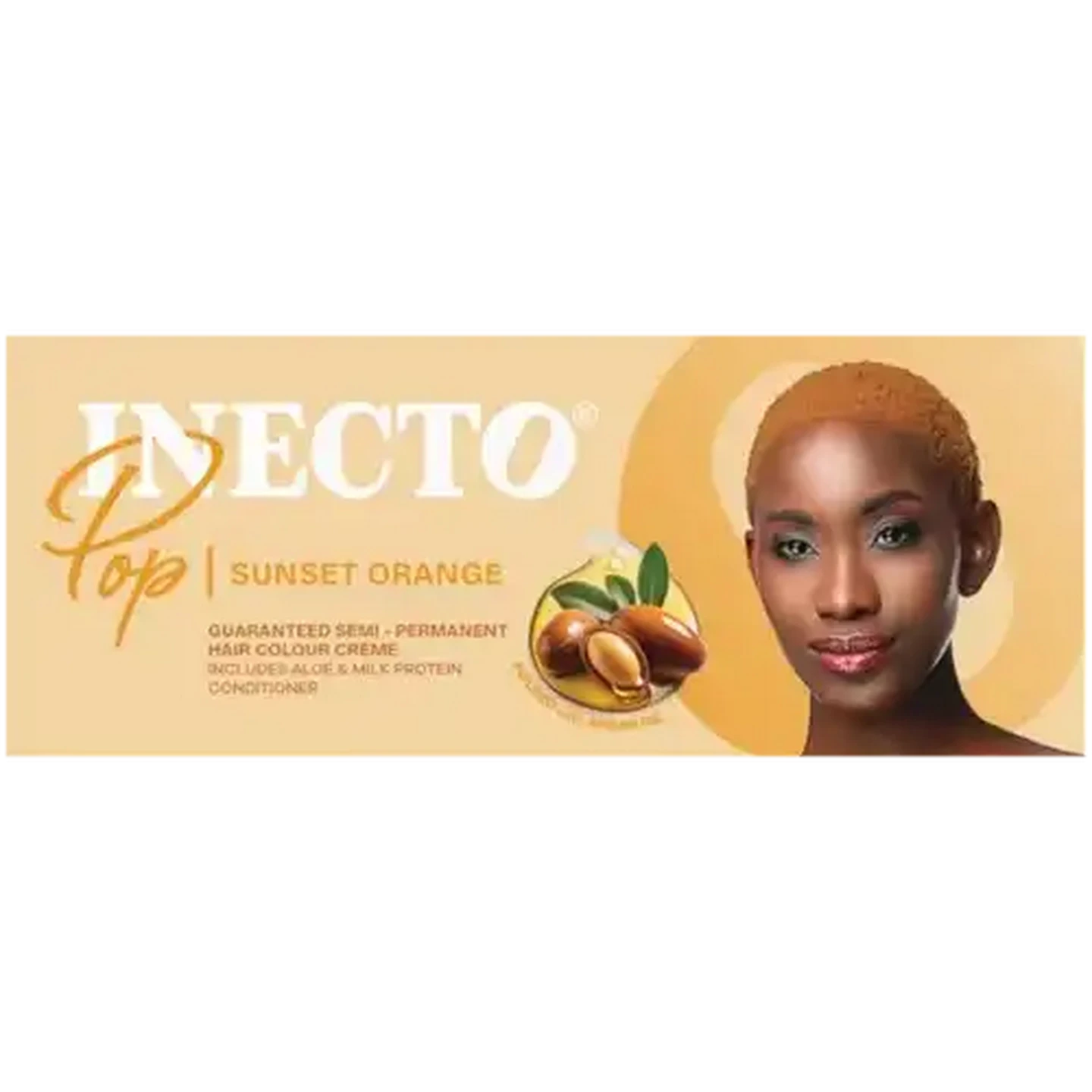 Image of Inecto Pop Sunset Orange Semi-Permanent Hair Colour Crème
