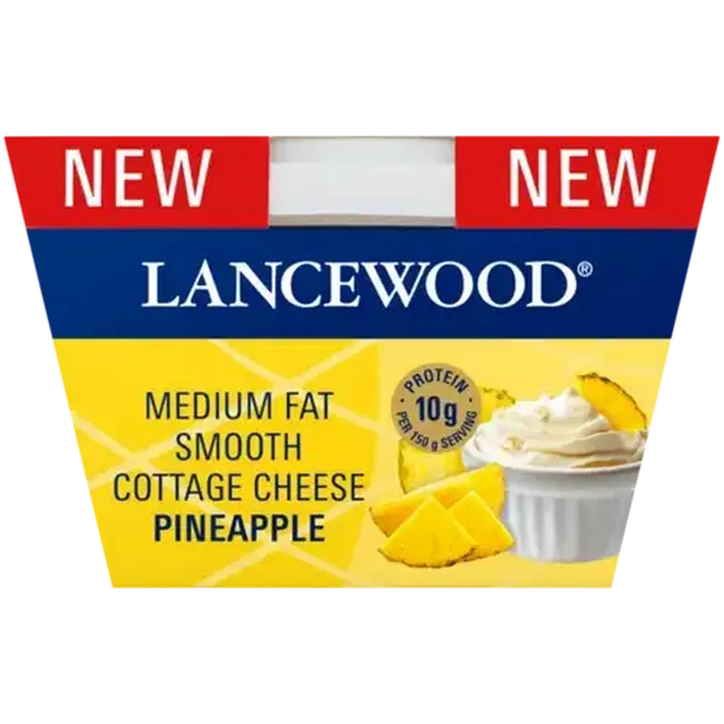 Image of LANCEWOOD Pineapple Medium Fat Smooth Cottage Cheese 150g