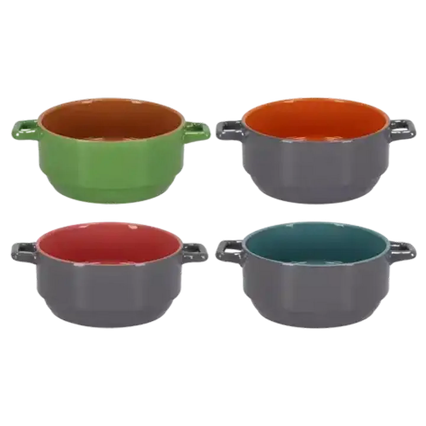 Image of 2 Tone Stoneware Soup Bowl 15.2cm (Colour May Vary)