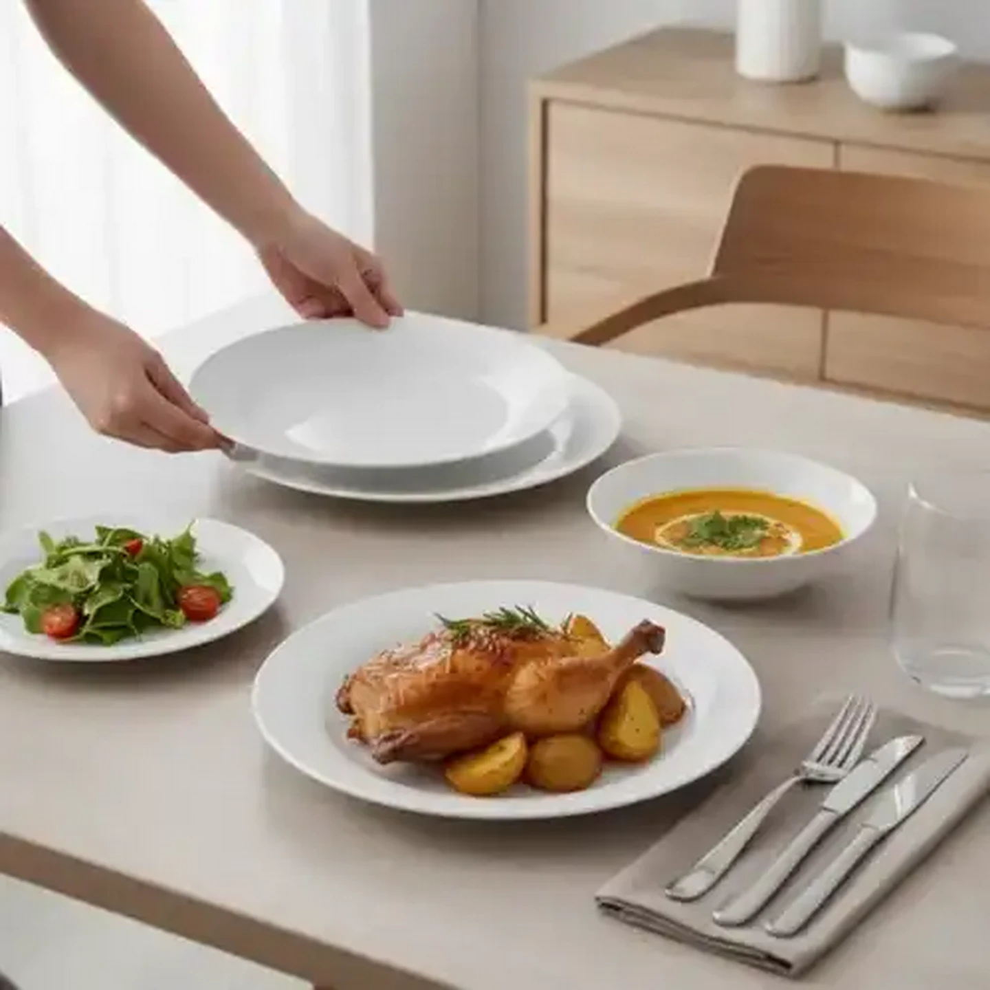 Checkers Sixty60 | Essential White Porcelain Dinner Set 24-Piece