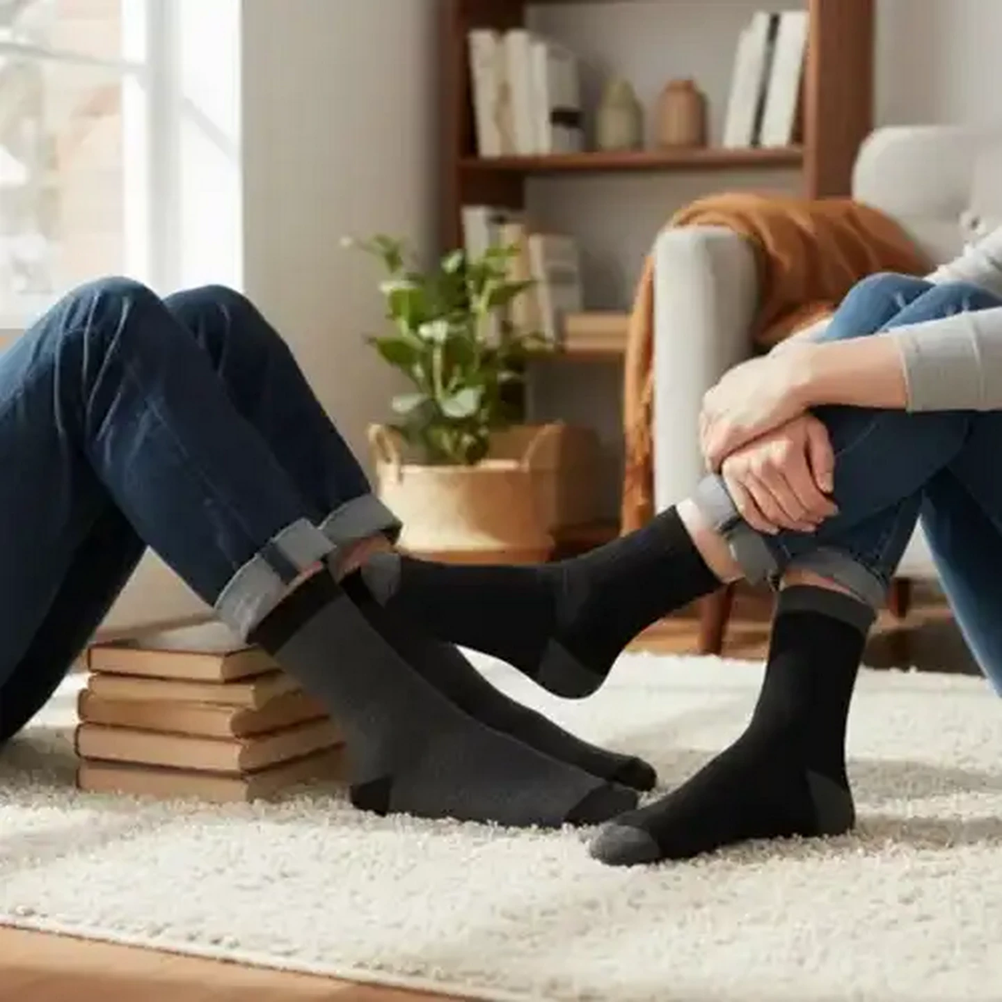 Image of Bare Basics Men's Merino Wool Anklet Socks Size 7-11 2-Pack