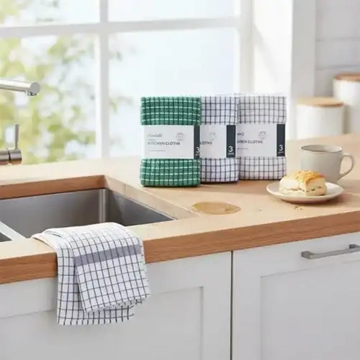 Image of Essentials Poland Kitchen Terry Cloths 3-Pack 38 x 50cm (Colour May Vary)