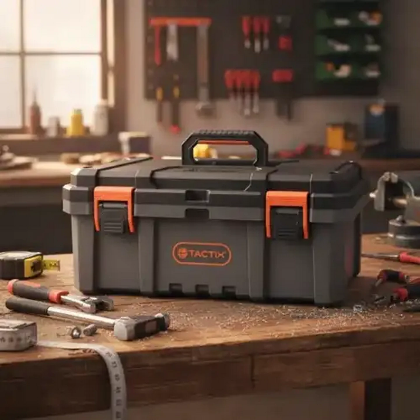 Checkers Sixty60 | Tactix Black Heavy-Duty Stackable Toolbox 48.8cm