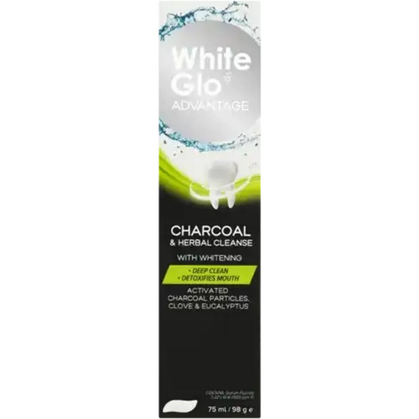 Image of White Glo Charcoal & Herbal Cleanse Toothpaste 75ml