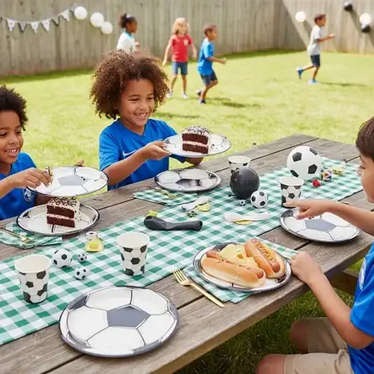 Image of Soccer Fun Paper Plates 8-Pack