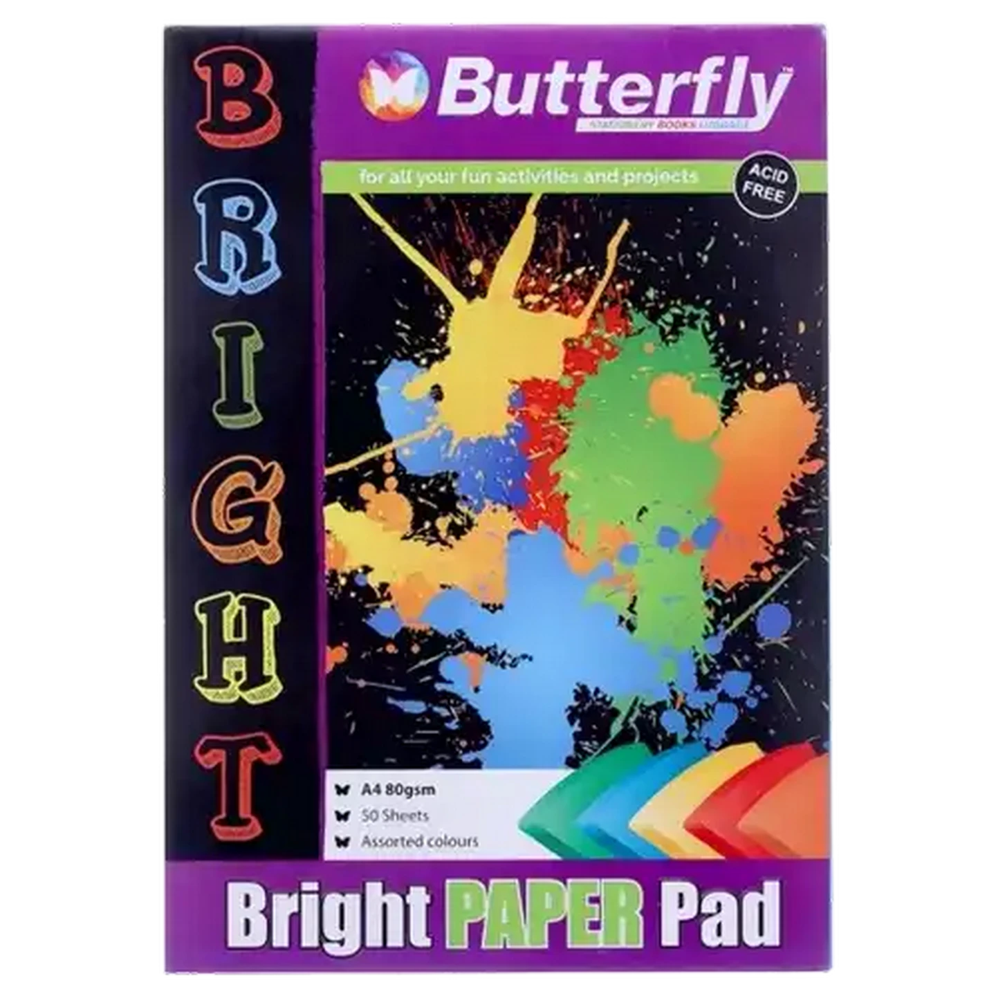 Image of Butterfly Empire A4 Bright Paper Pad 50 Sheets