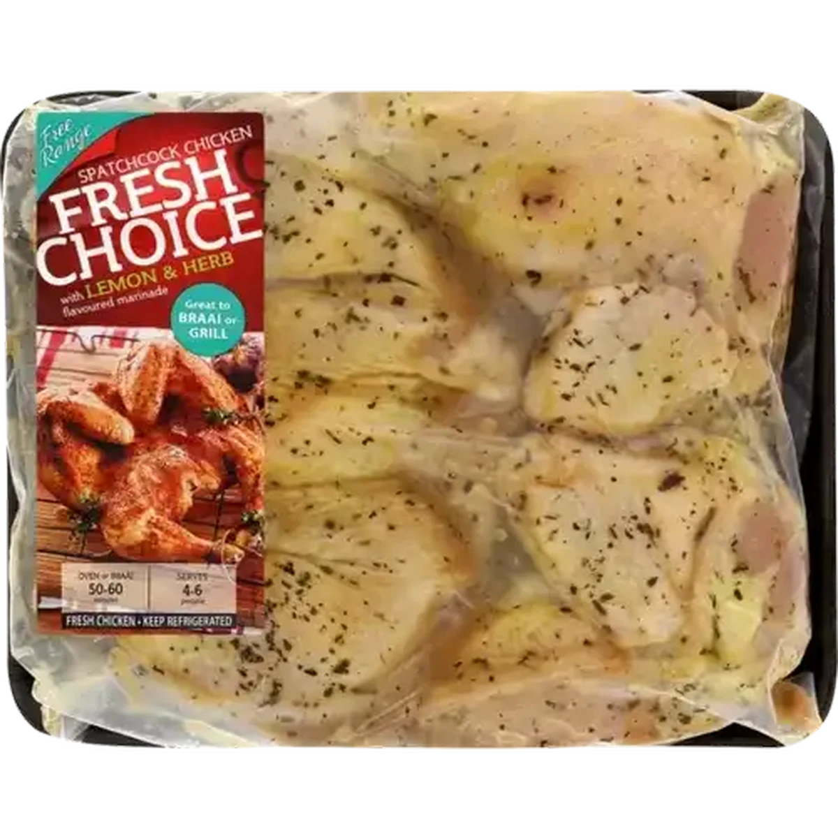 Checkers Sixty60 | Fresh Choice Free Range Lemon & Herb Spatchcock ...