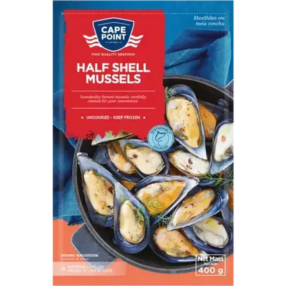 Checkers Sixty60 | Cape Point Frozen Half Shell Mussels 400g