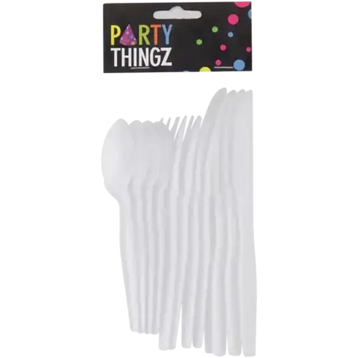 Shoprite ZA | Party Thingz White Assorted Plastic Cutlery Set 12 Piece