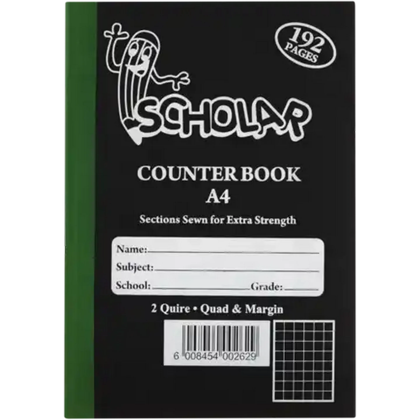 Checkers Sixty60 | Scholar A4 Quad & Margin Hardcover Book 192 Page