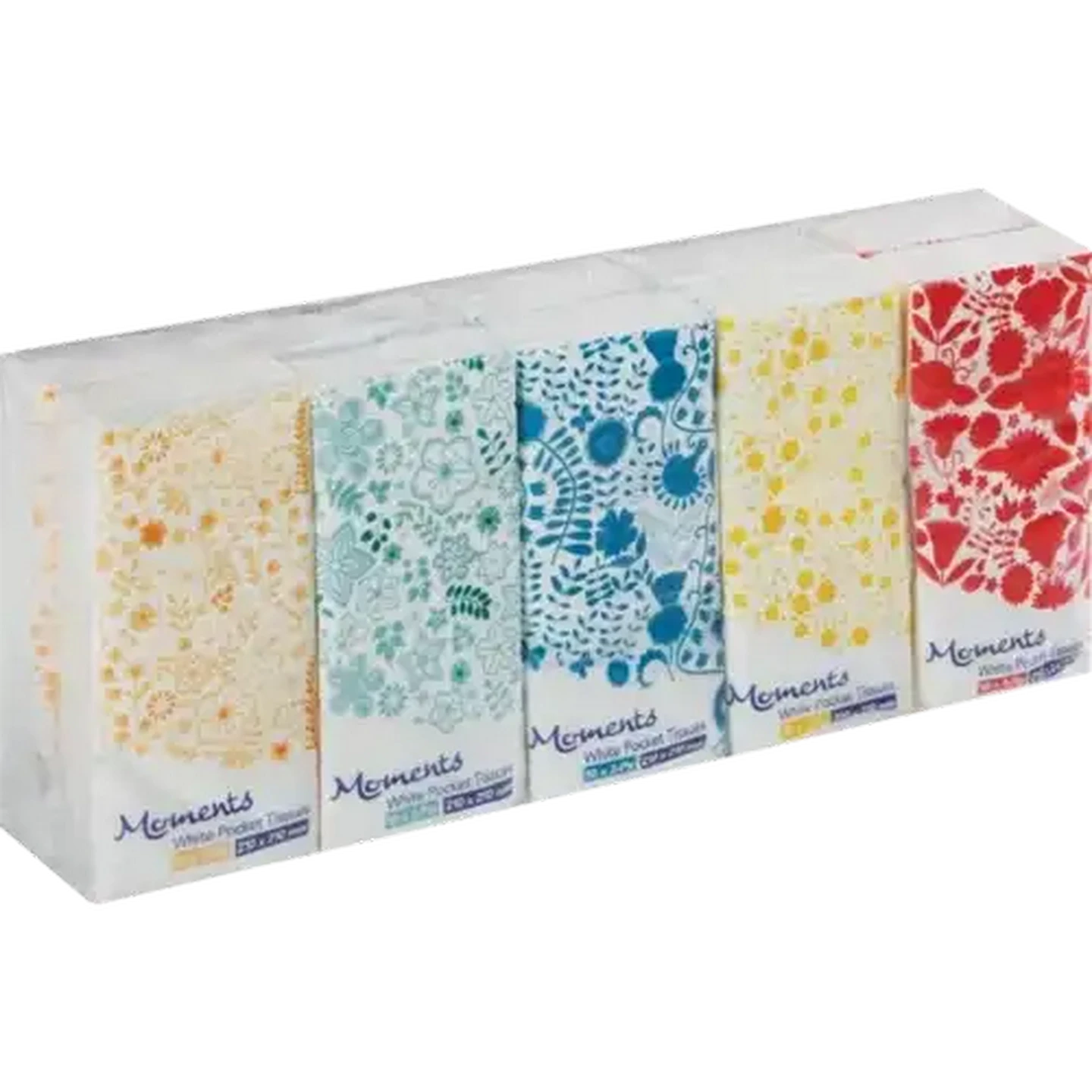 Image of Moments 3 Ply White Pocket Facial Tissues 10 x 10 Pack