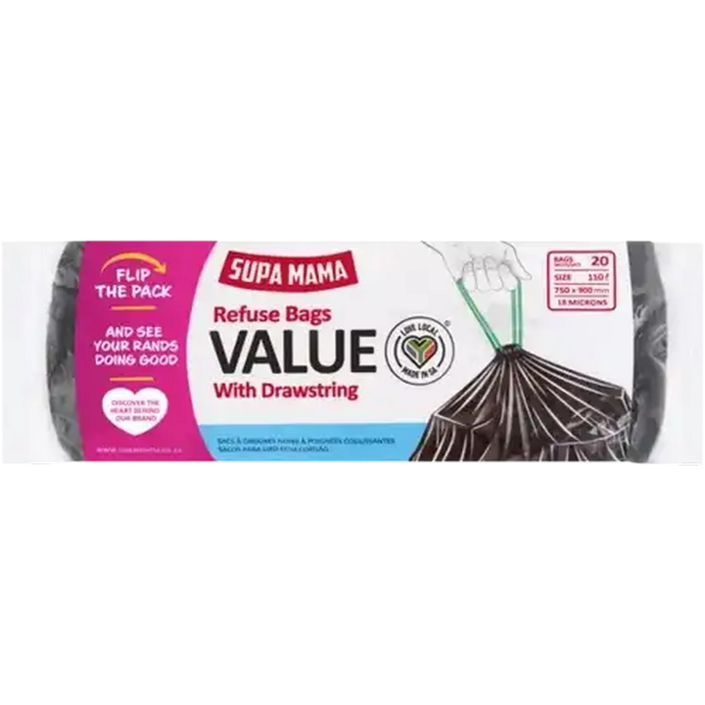Checkers Sixty60 | Supa Mama Value Refuse Bags with Drawstring 20
