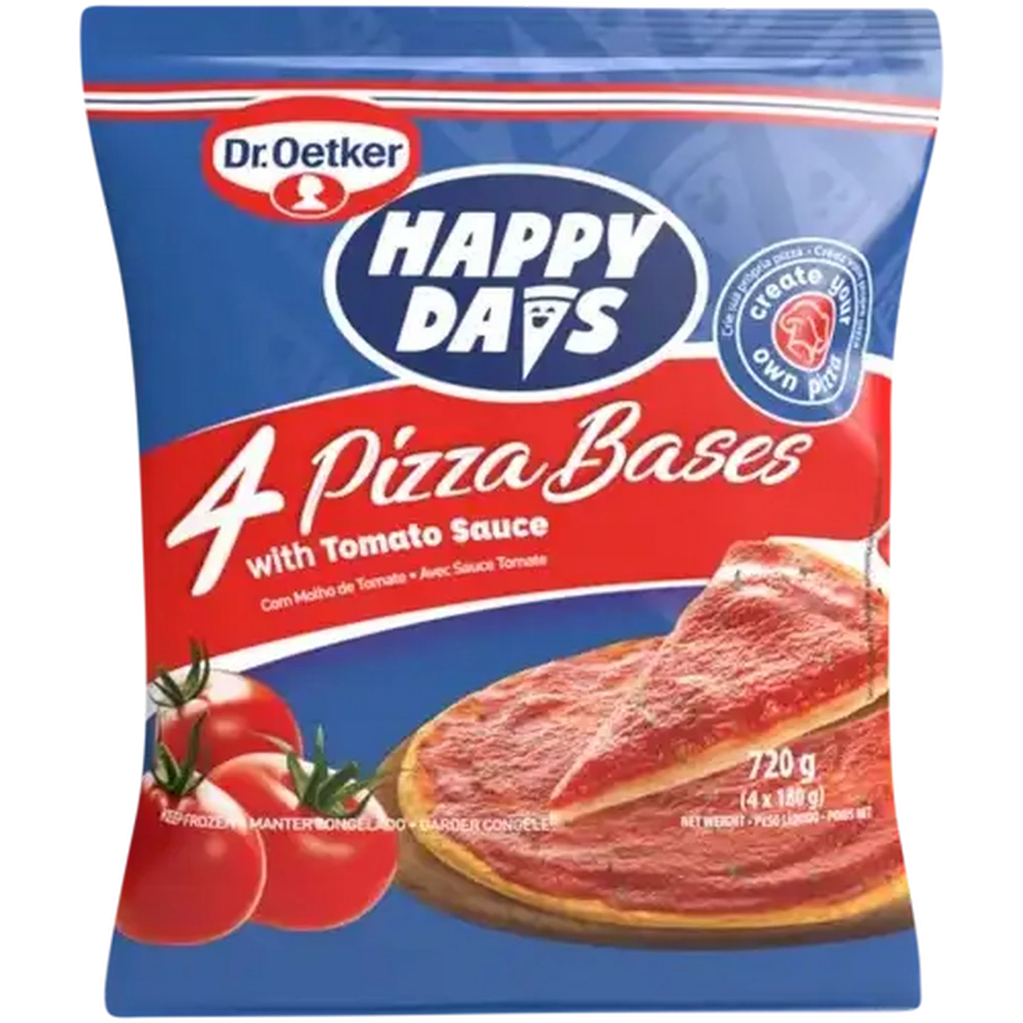 Image of Dr. Oetker Frozen Happy Days Pizza Bases 4 x 180g