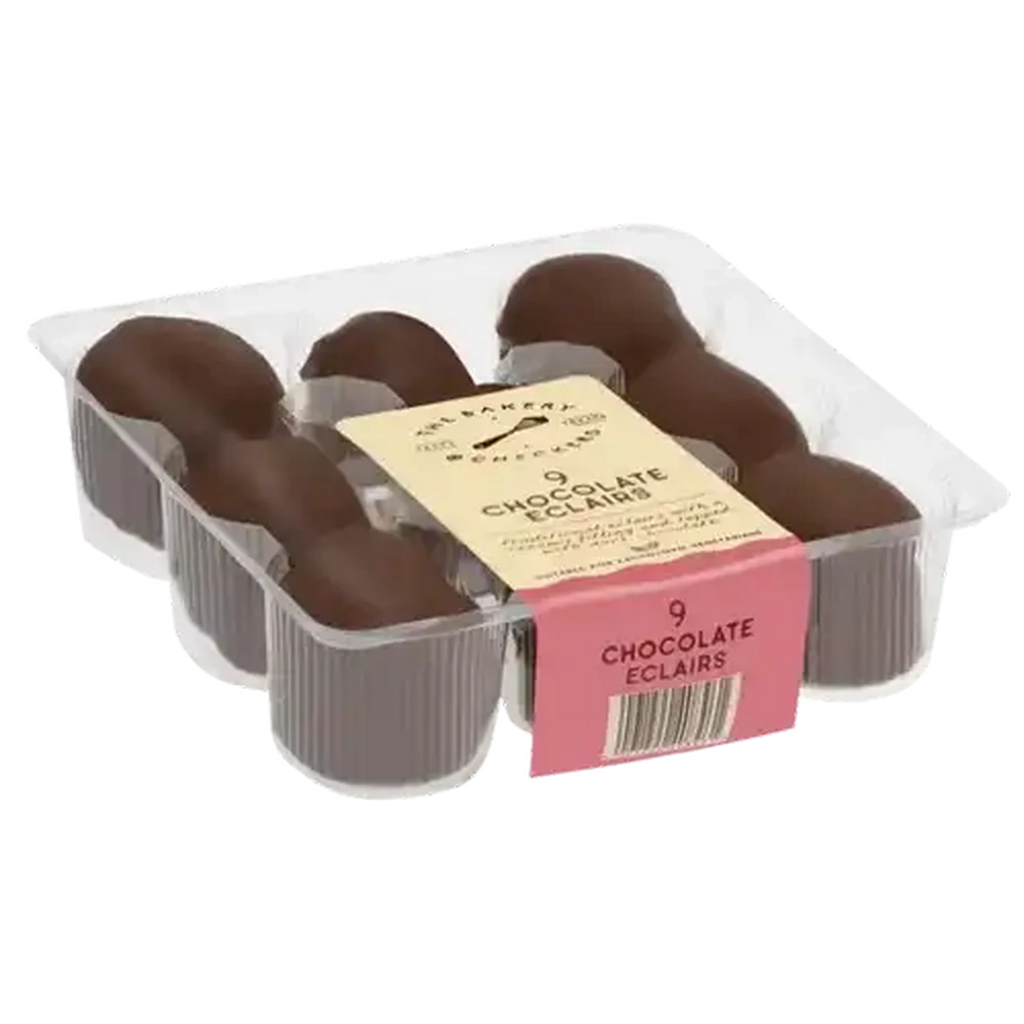 Image of The Bakery Chocolate Eclairs 9 Pack