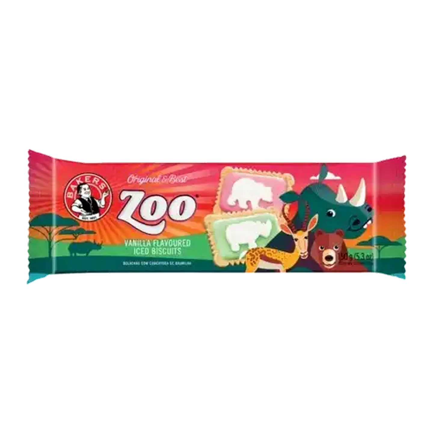Checkers Sixty60 | Bakers Zoo Vanilla Flavoured Iced Biscuits 150g