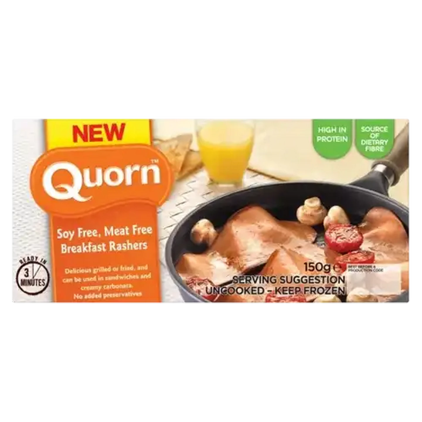 Image of Quorn Meat Free Breakfast Rashers 150g