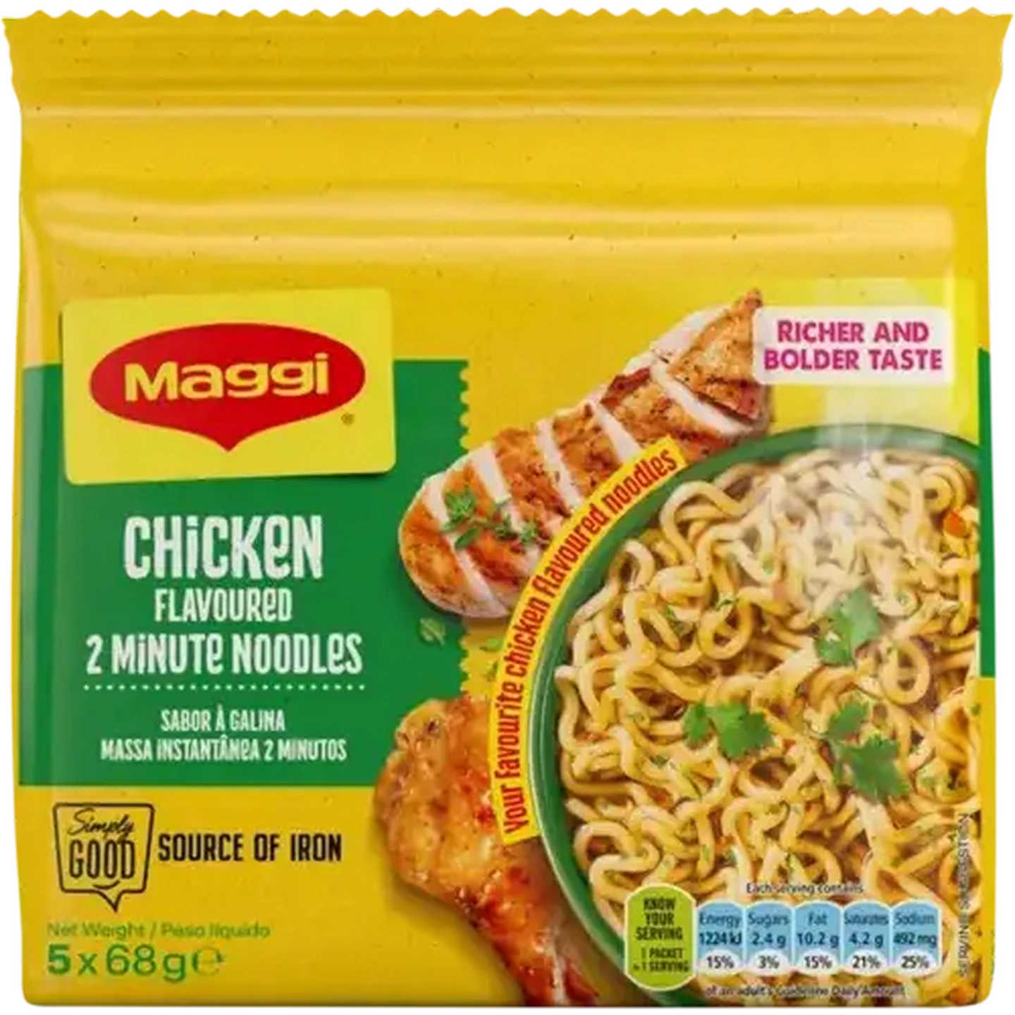 Checkers Sixty60 | Maggi Chicken Flavoured 2 Minute Noodles 5 x 68g