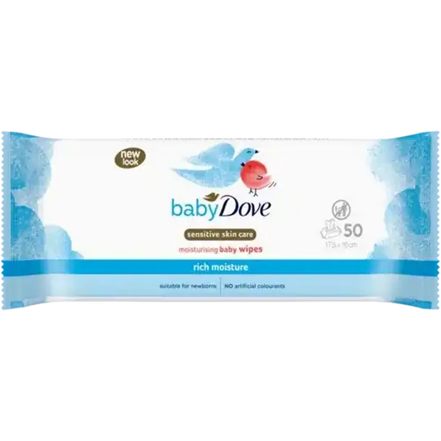 Image of Baby Dove Rich Moisture Baby Wipes 50 Pack