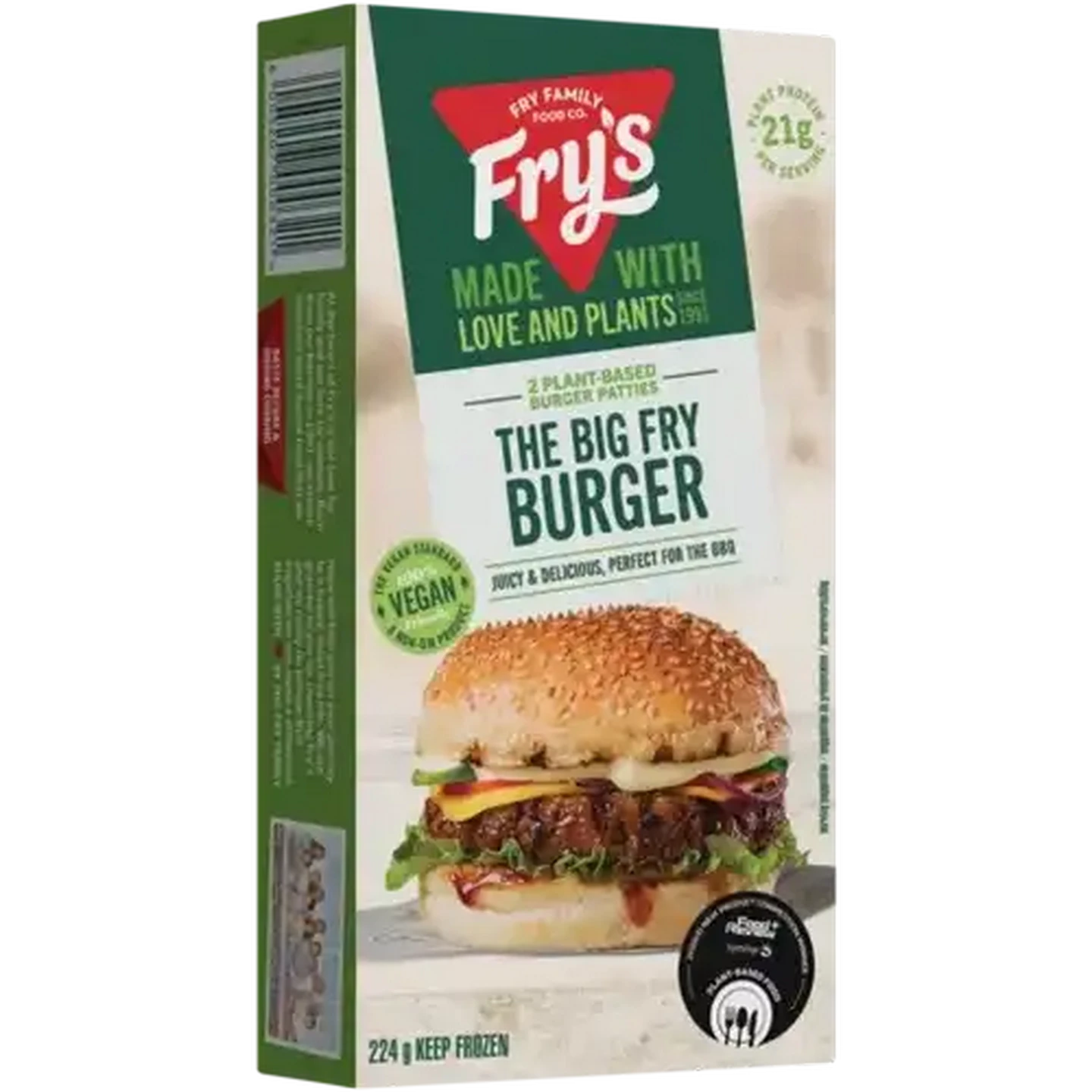 Image of Fry's Frozen The Big Fry Plant-Based Burger Patties 224g