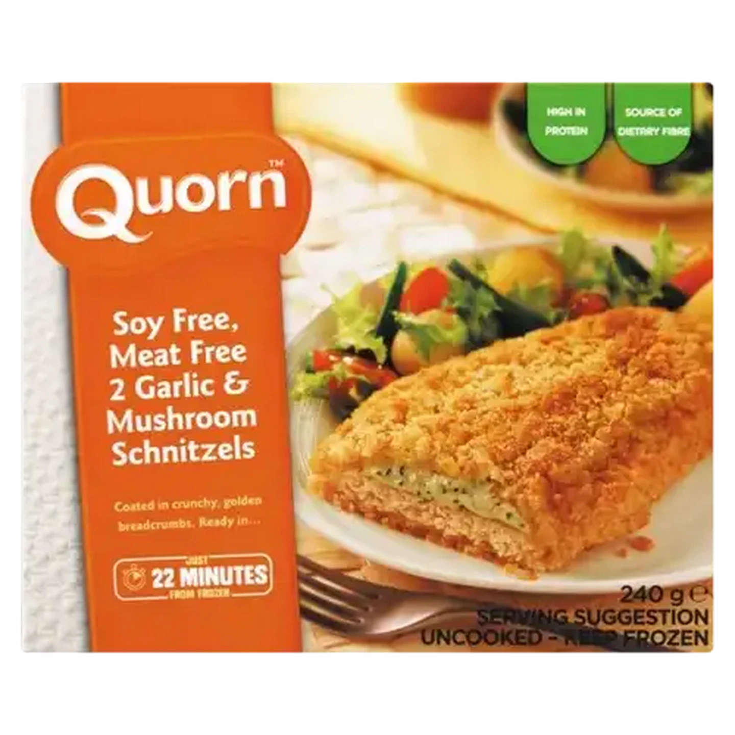 Image of Quorn Frozen Vegetarian Garlic & Mushroom Schnitzels 240g