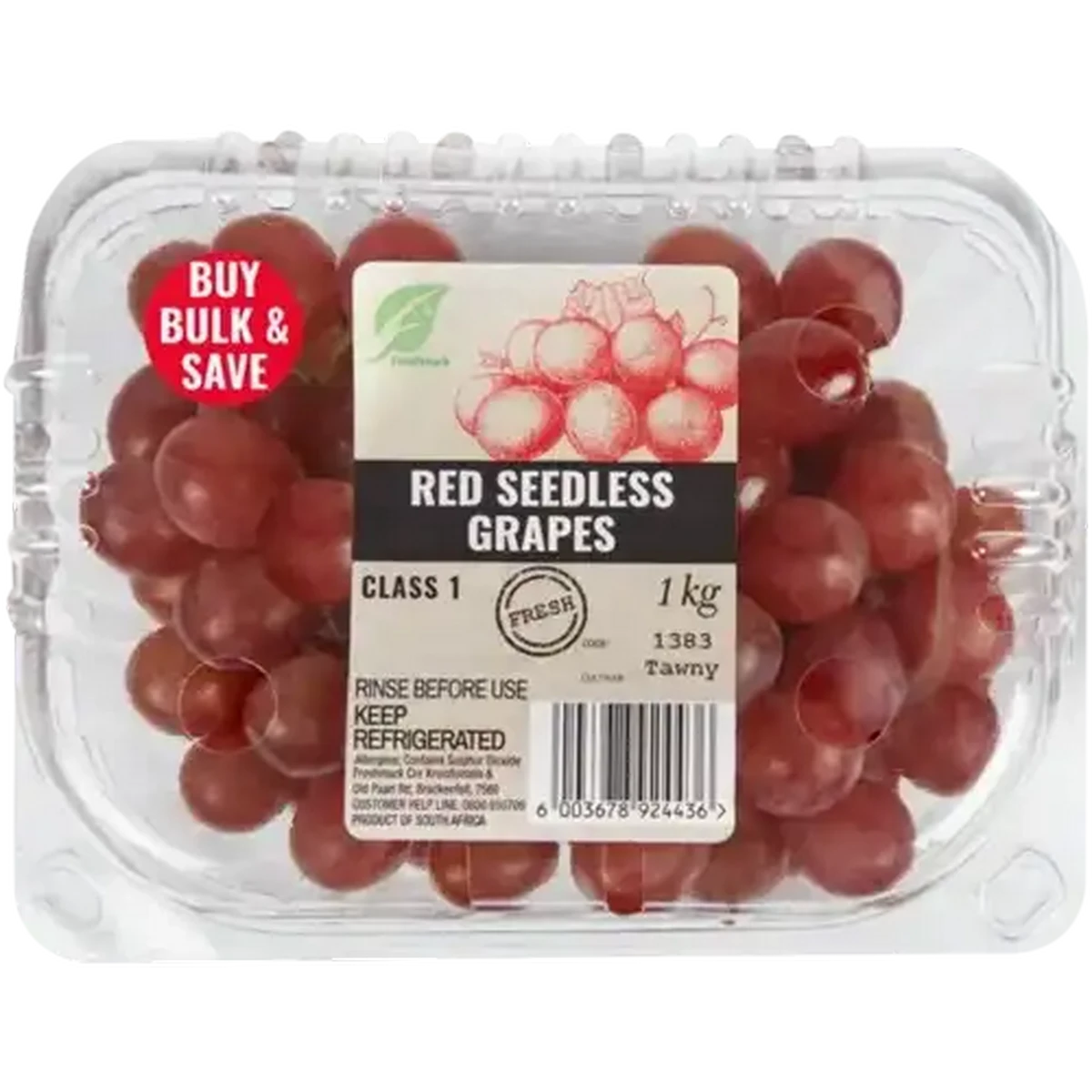 Checkers Sixty60 | Red Seedless Grapes 1kg