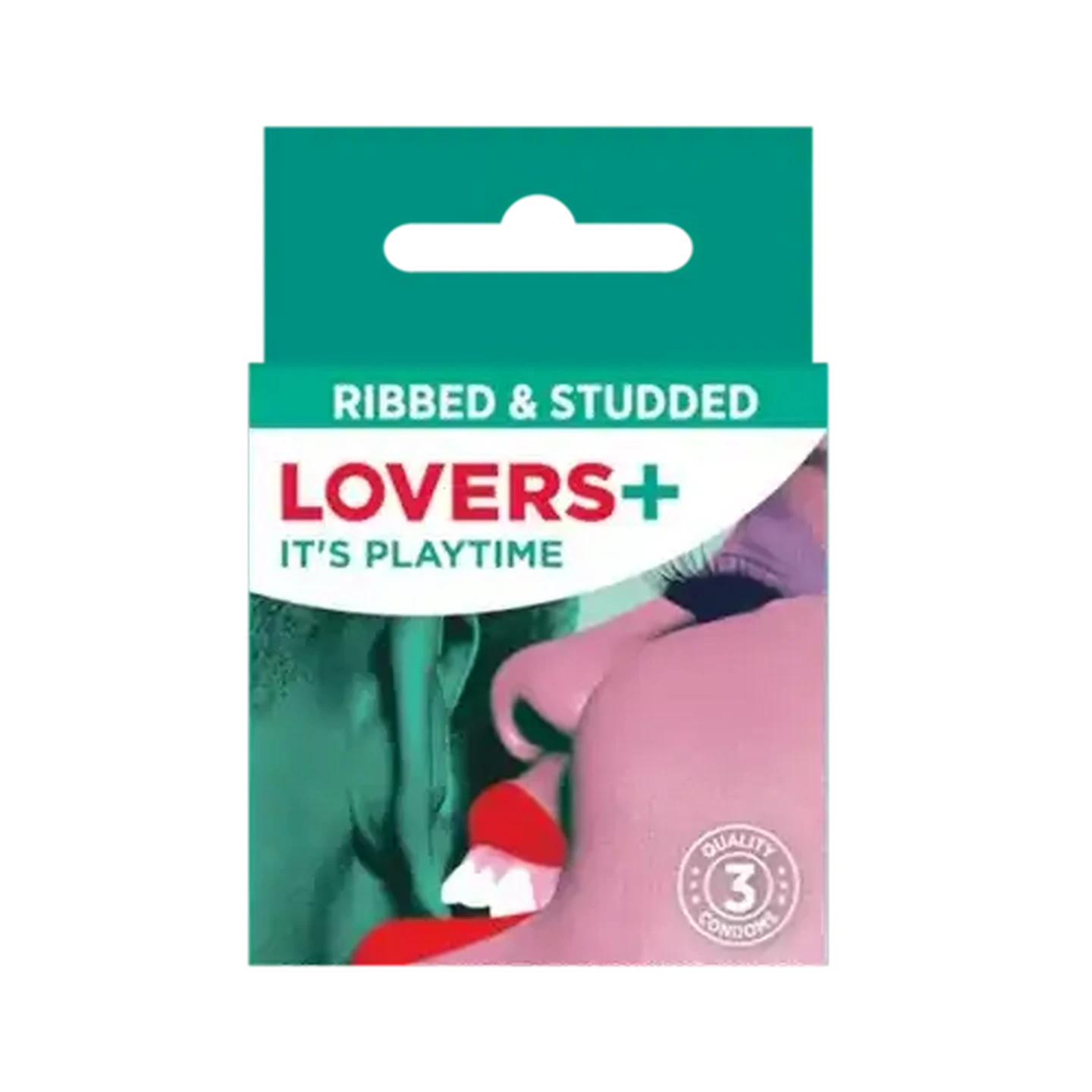 Image of Lovers Plus Ribbed & Stubbed Condoms 3 Pack