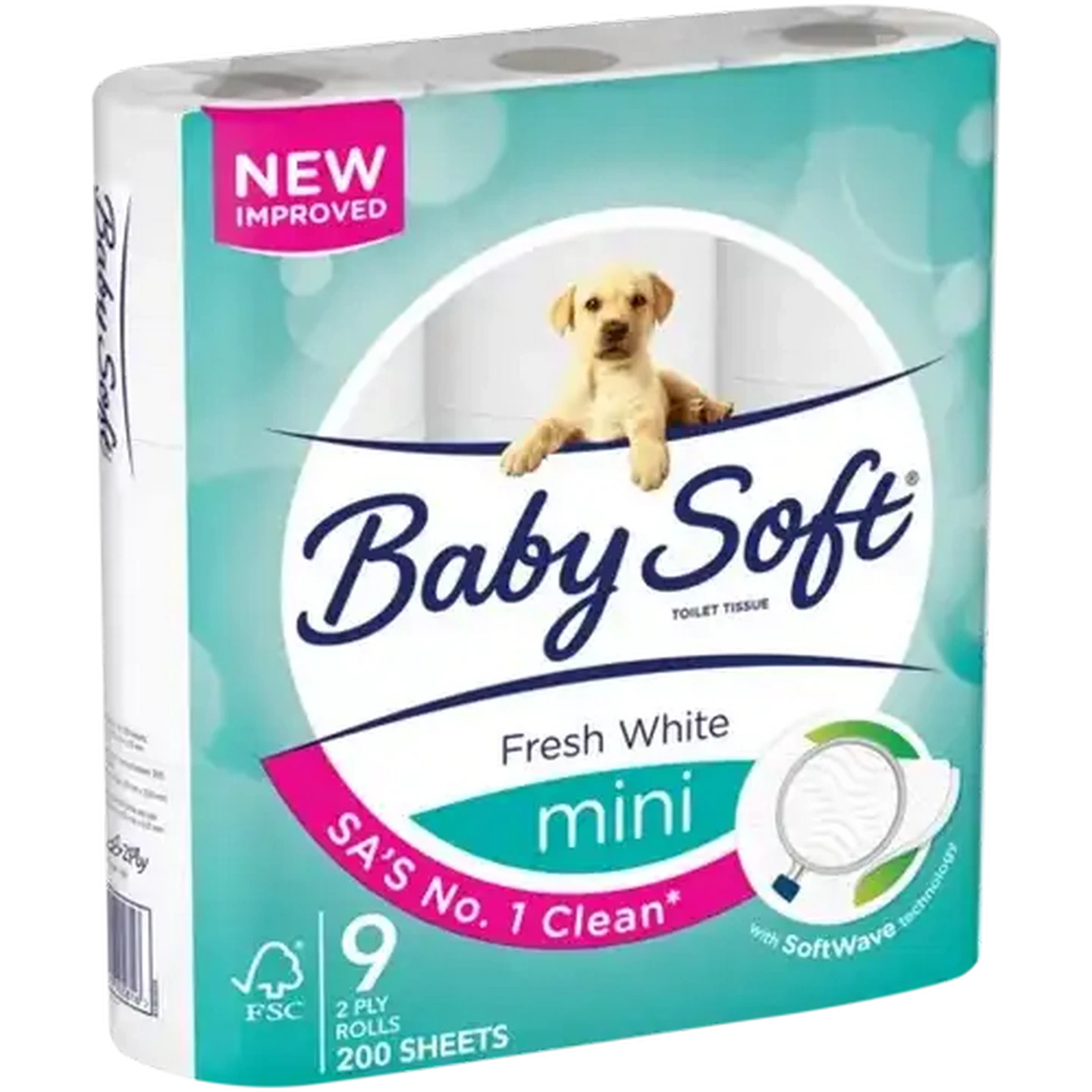 Checkers Sixty60 | Baby Soft Fresh White Mini Toilet Paper Roll 9 Pack