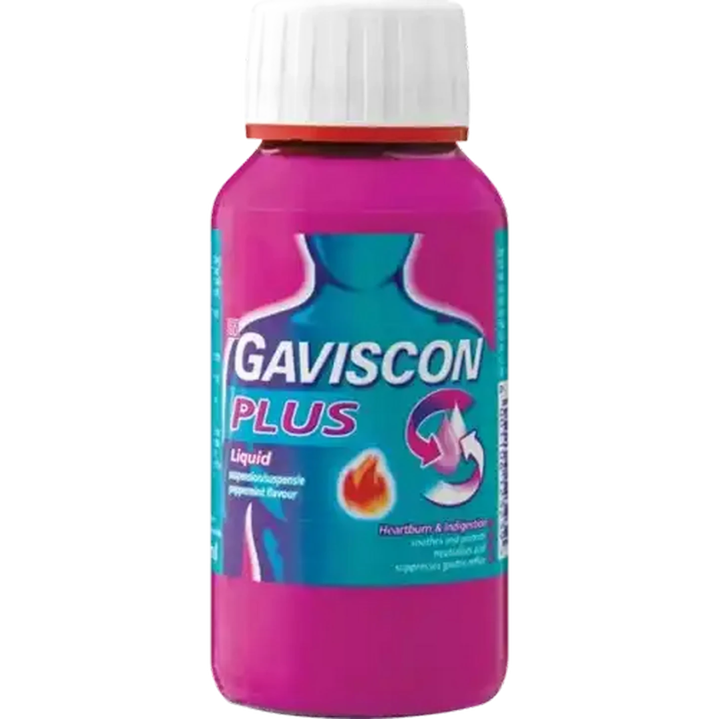 Image of Gaviscon Plus Peppermint Liquid Anti-Acid Bottle 150ml