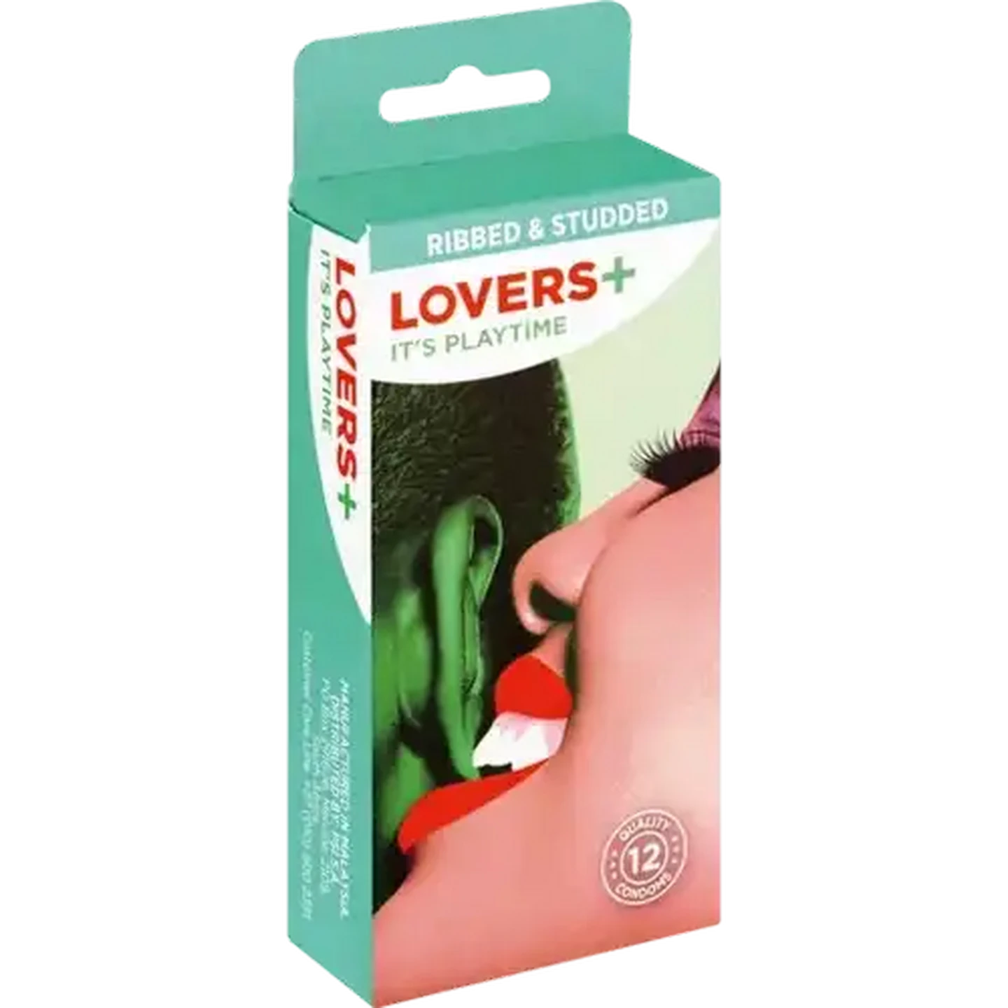 Image of Lovers Plus Ribbed & Studded Condoms 12 Pack