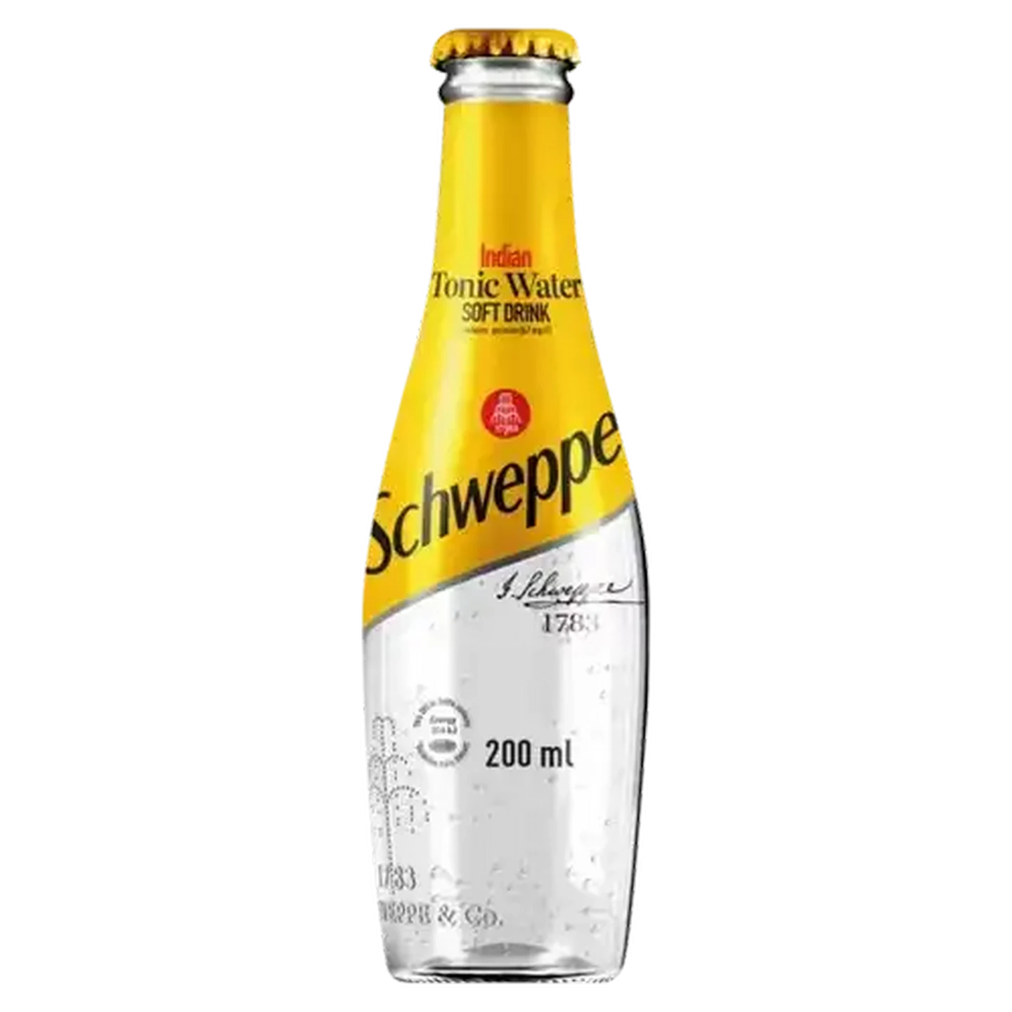 Image of Schweppes Indian Tonic Water Soft Drink Bottle 200ml
