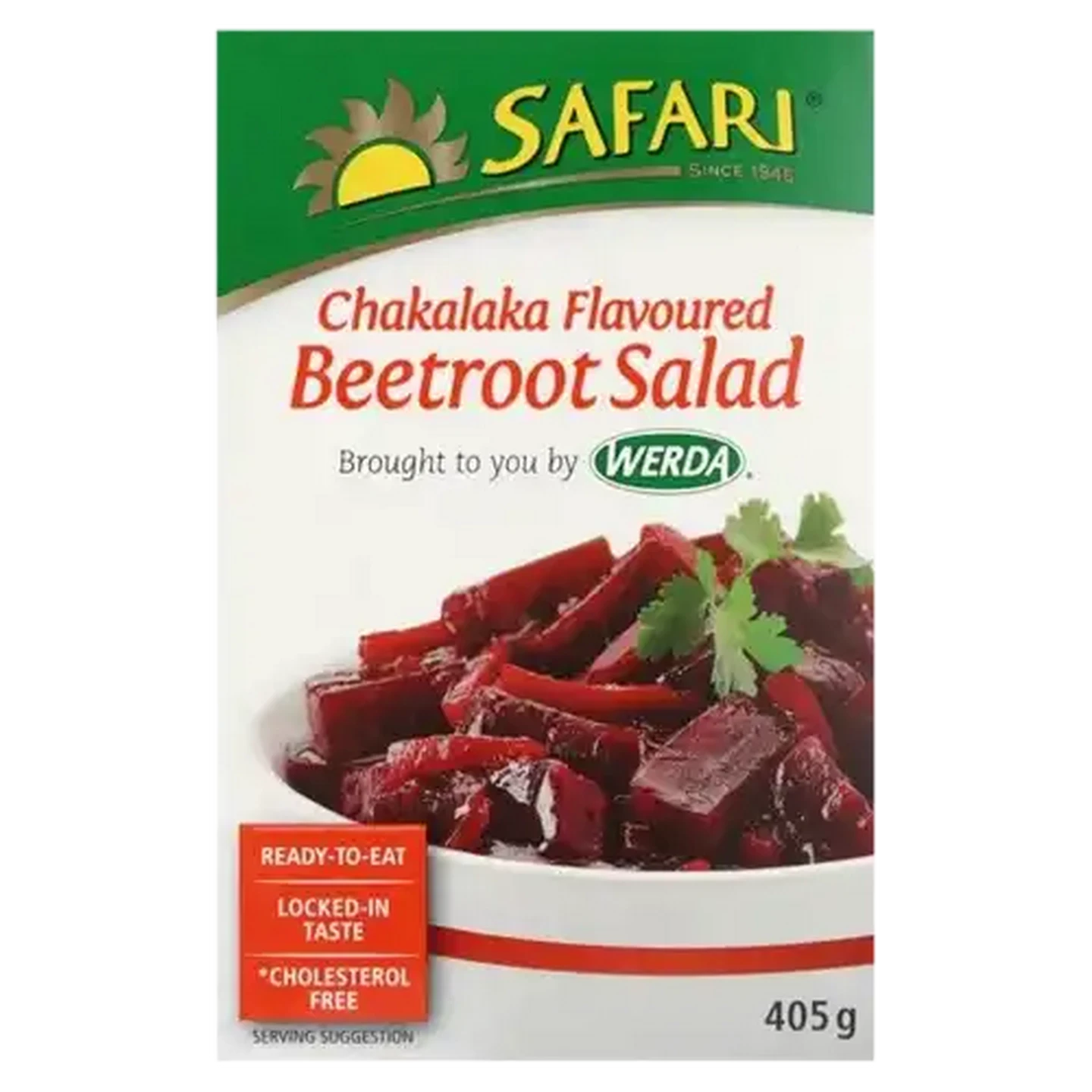 Image of SAFARI Chakalaka Flavoured Beetroot Salad 405g