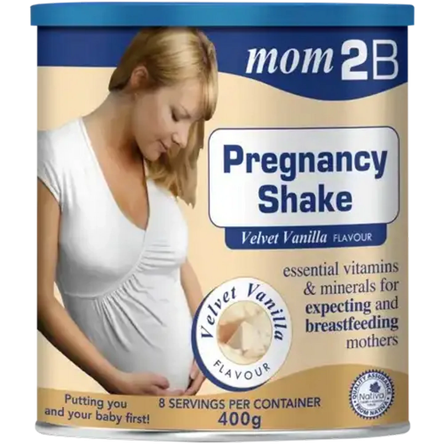 Image of Mom2B Velvet Vanilla Flavour Pregnancy Shake 400g