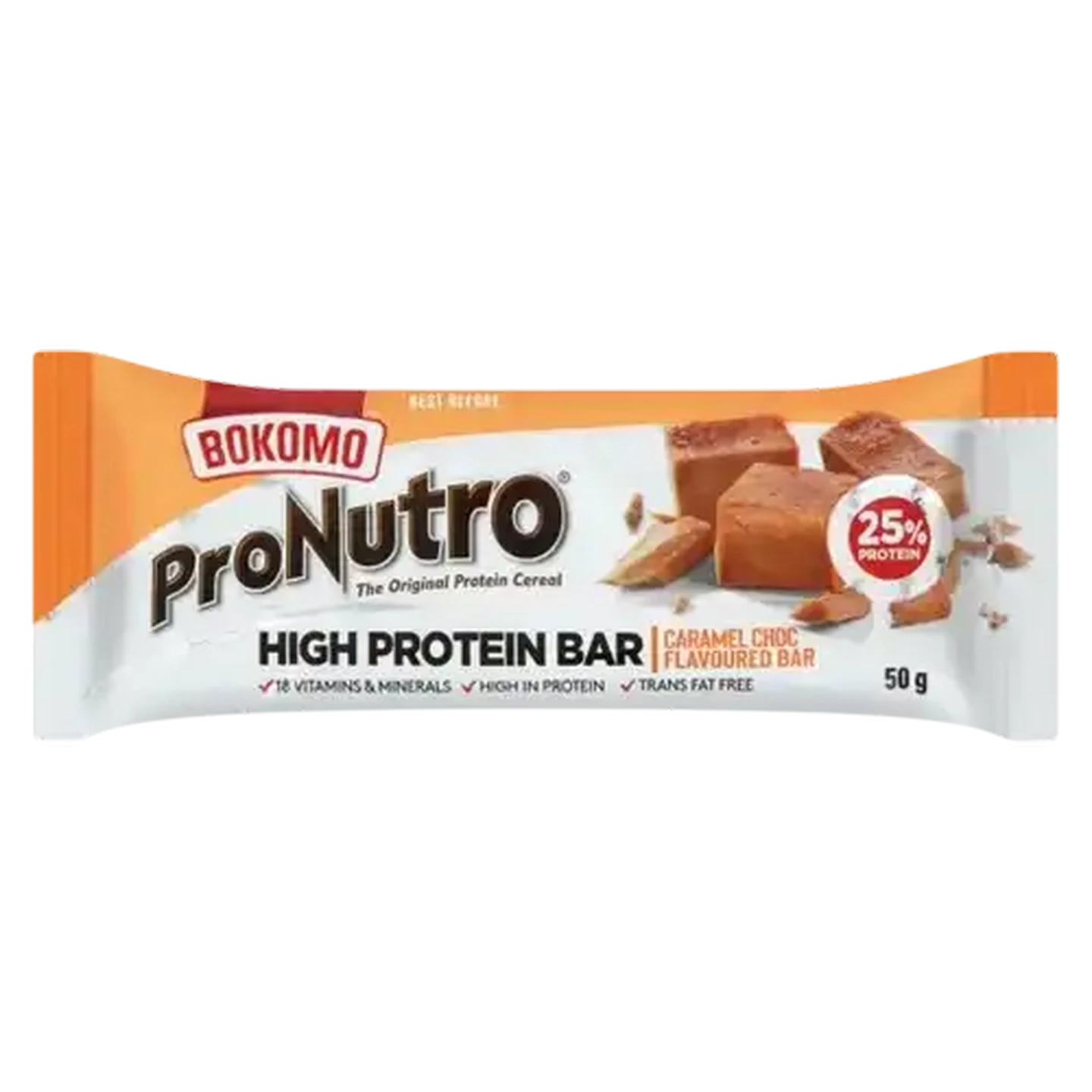 Image of ProNutro Caramel Choc Flavoured High Protein Bar 50g