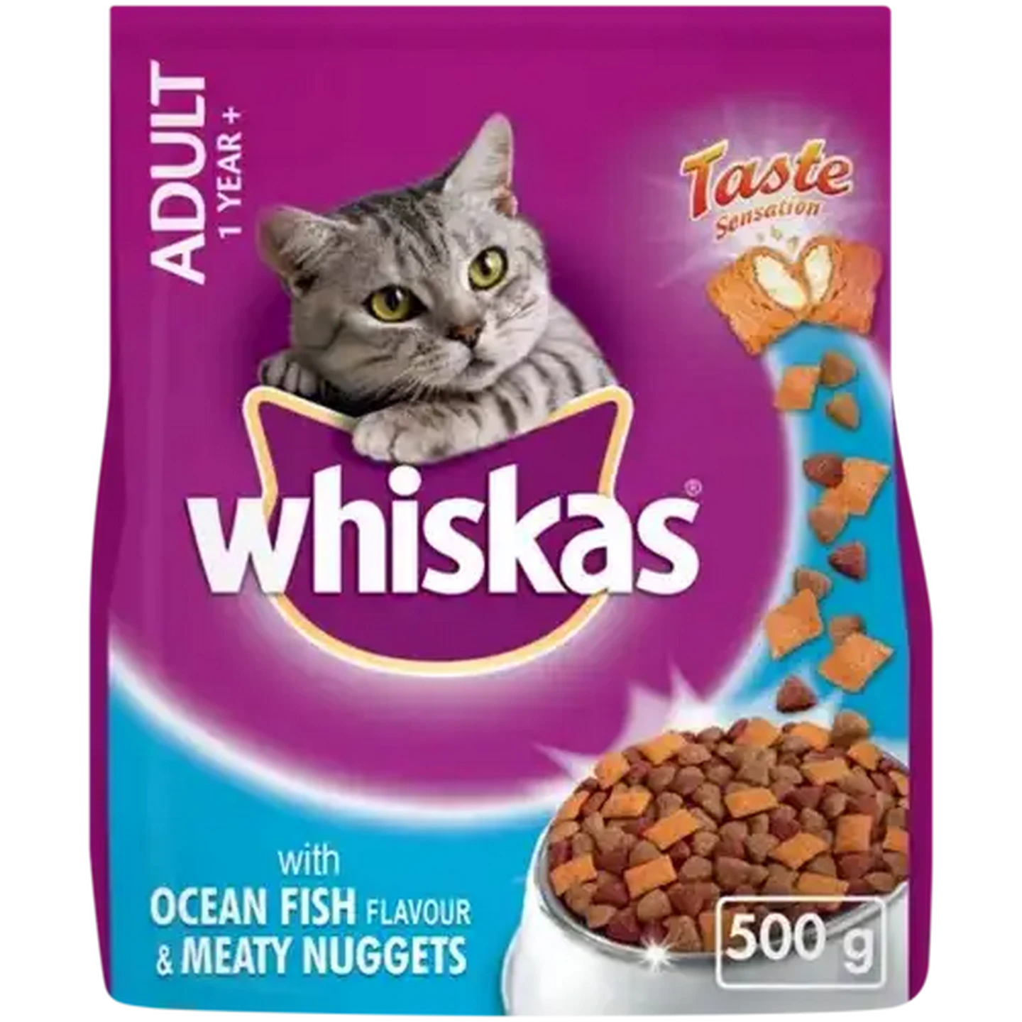 Shoprite ZA | Whiskas Ocean Fish & Meaty Nuggets Cat Food Pouch 500g