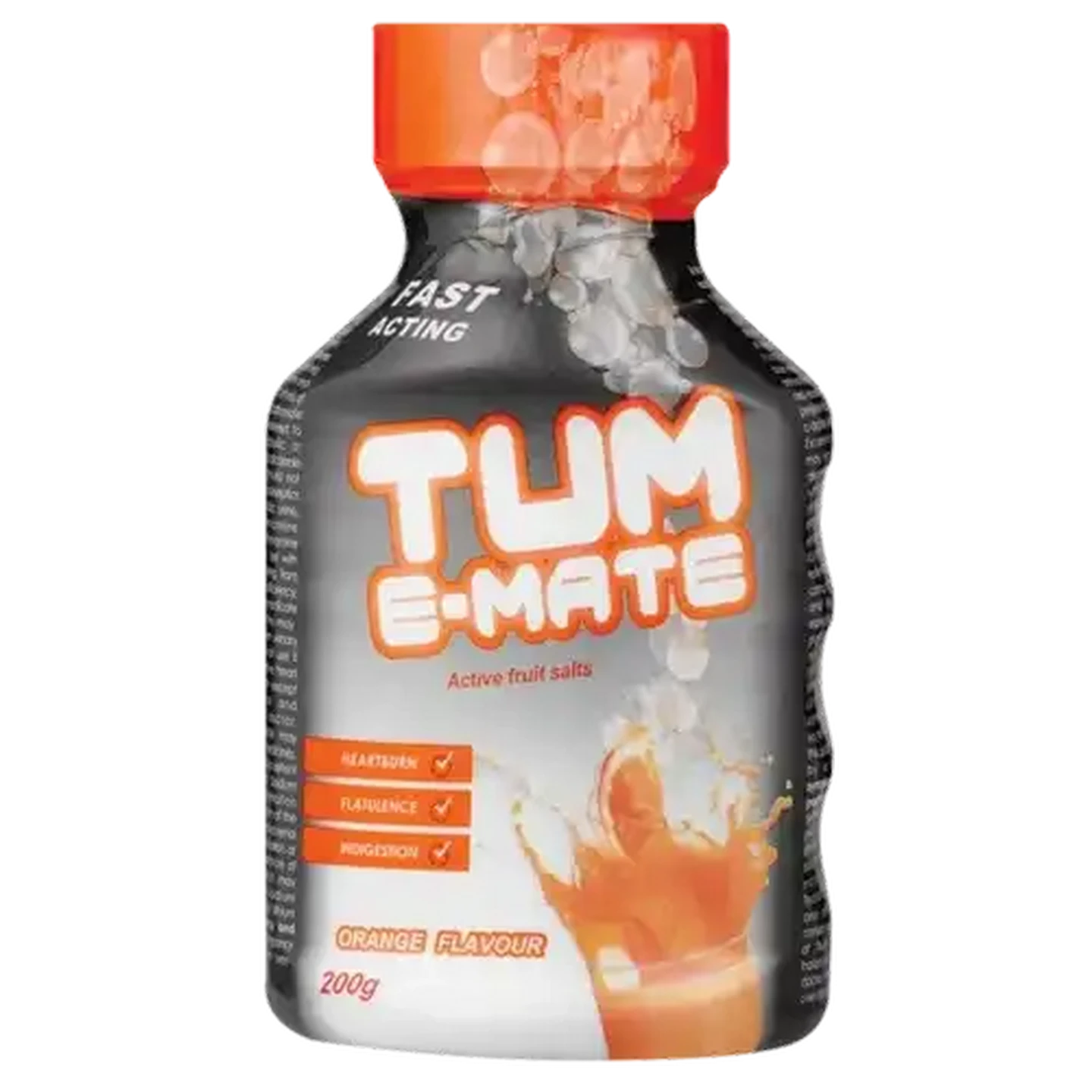Image of Tum E-Mate Orange Flavoured Active Fruit Salts 200g