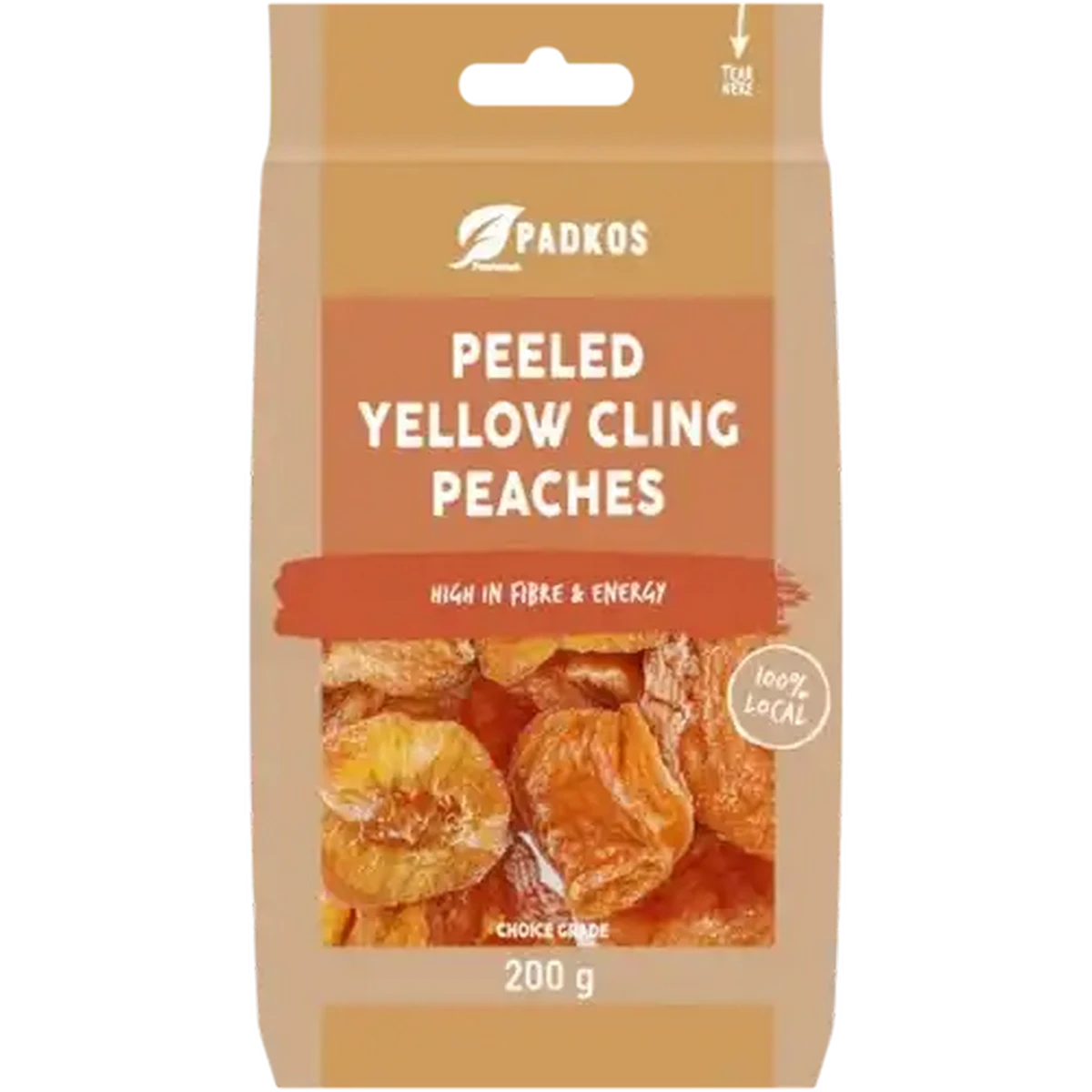 Checkers Sixty60 | Padkos Dried Peeled Yellow Cling Peaches 200g