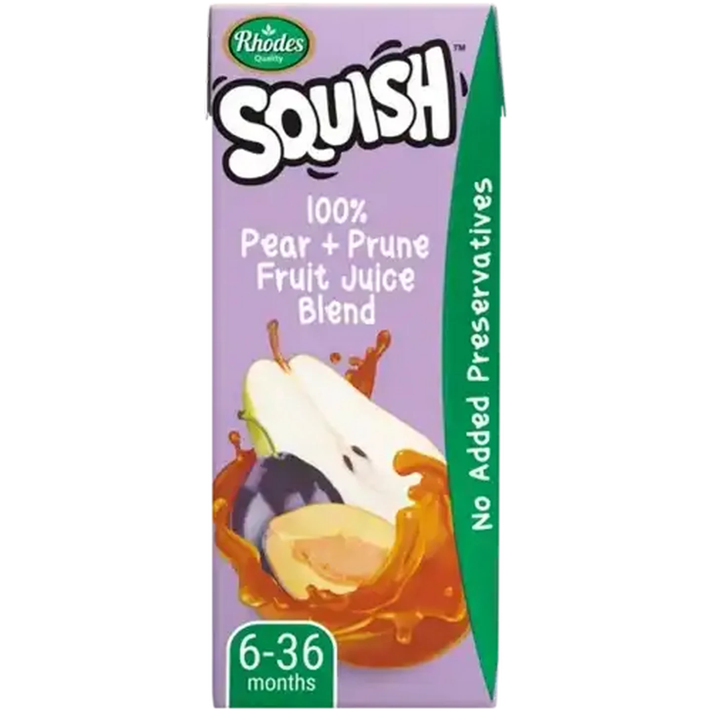 Image of Rhodes Quality Squish 100% Pear & Prune Juice Blend 200ml