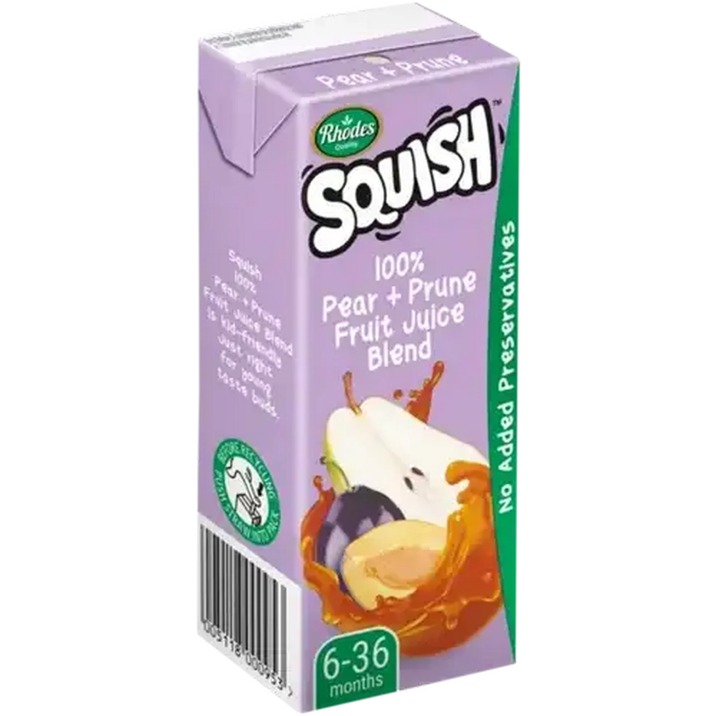 Image of Rhodes Quality Squish 100% Pear & Prune Juice Blend 200ml