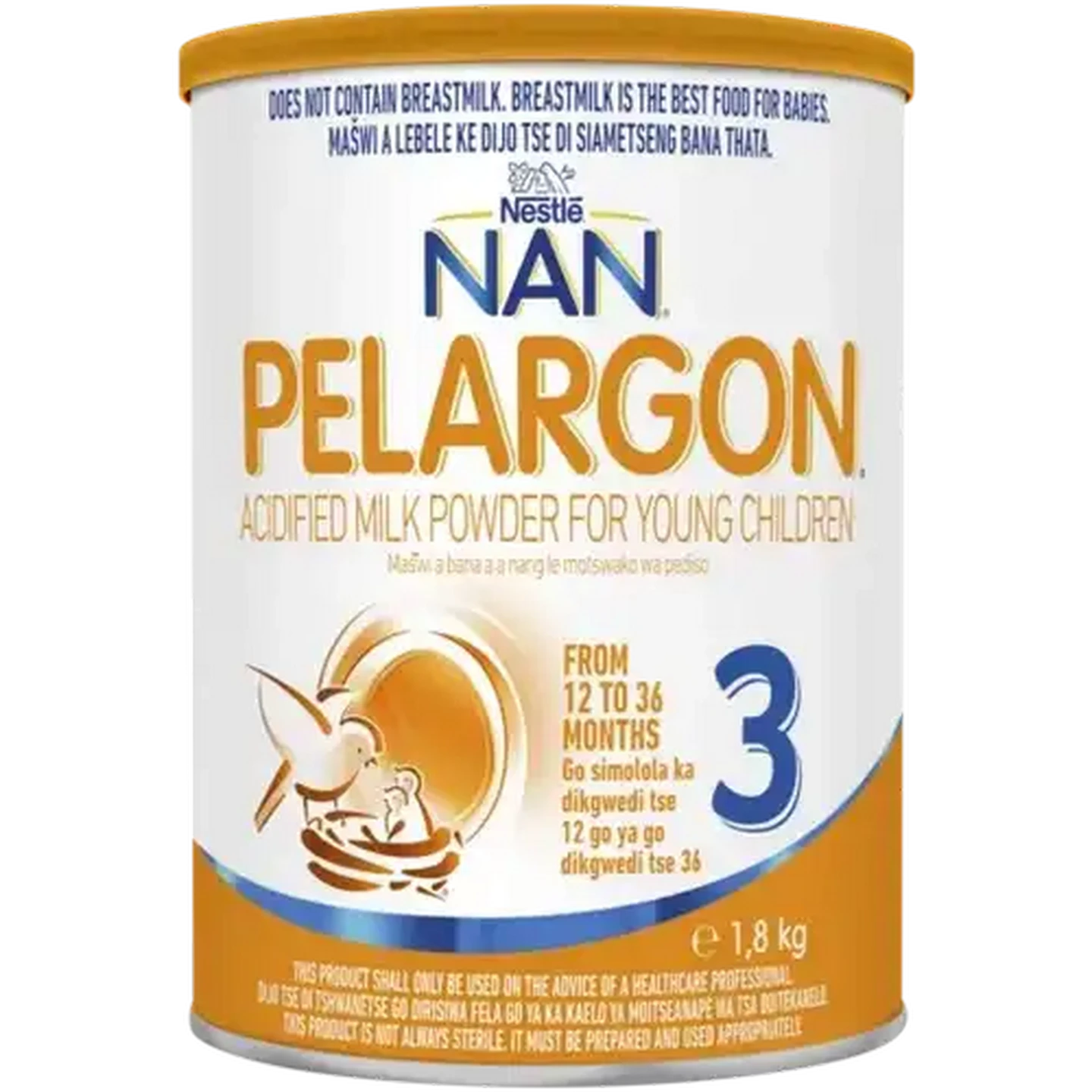 Image of NAN Pelargon Stage 3 12-36 Months Acidifed Milk Powder for Young Children 1.8kg