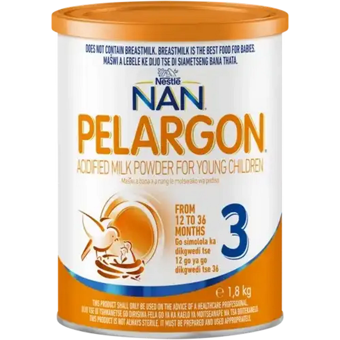 Image of NAN Pelargon Stage 3 12-36 Months Acidifed Milk Powder for Young Children 1.8kg