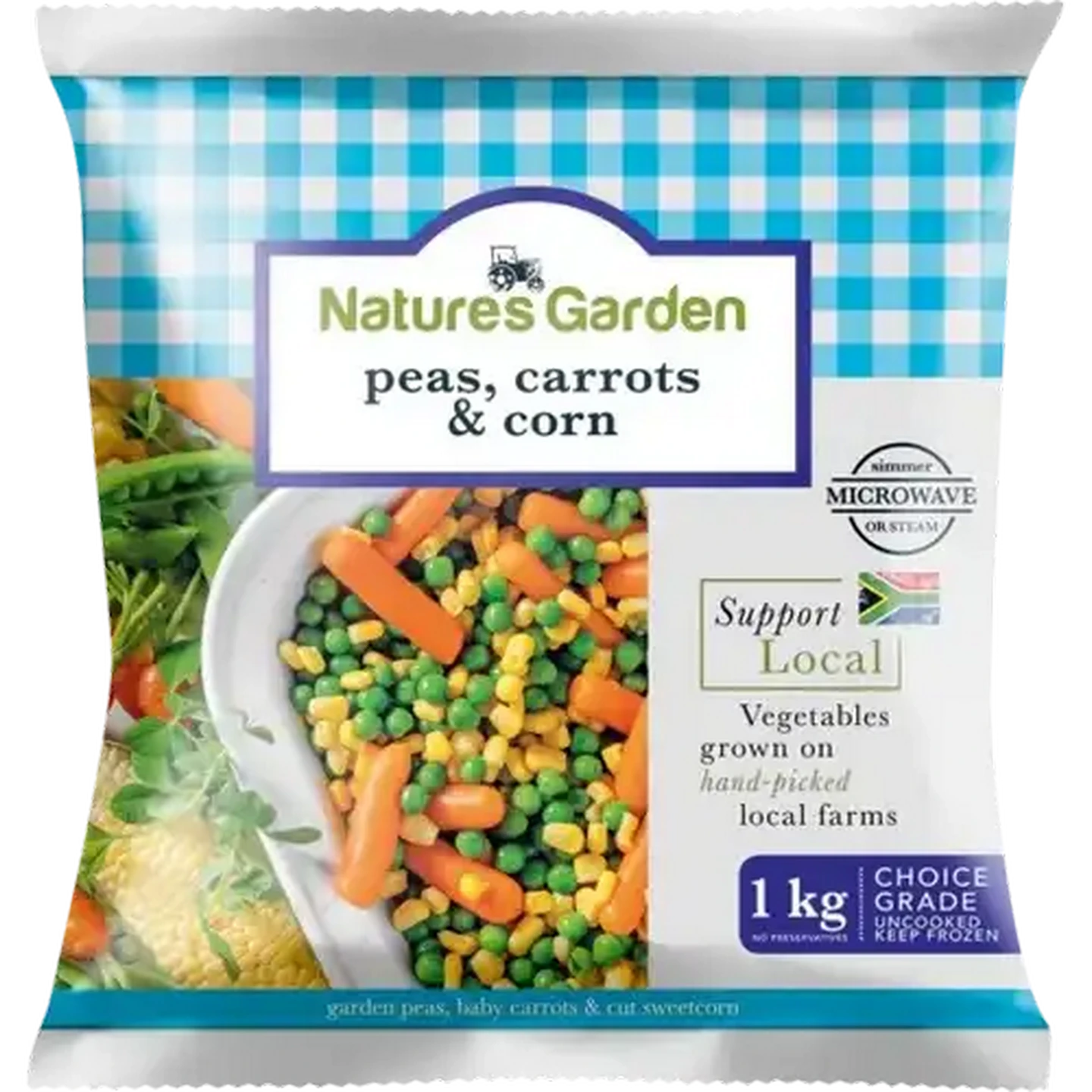 Image of Nature's Garden Frozen Peas, Carrots & Corn Mixed Vegetables 1kg