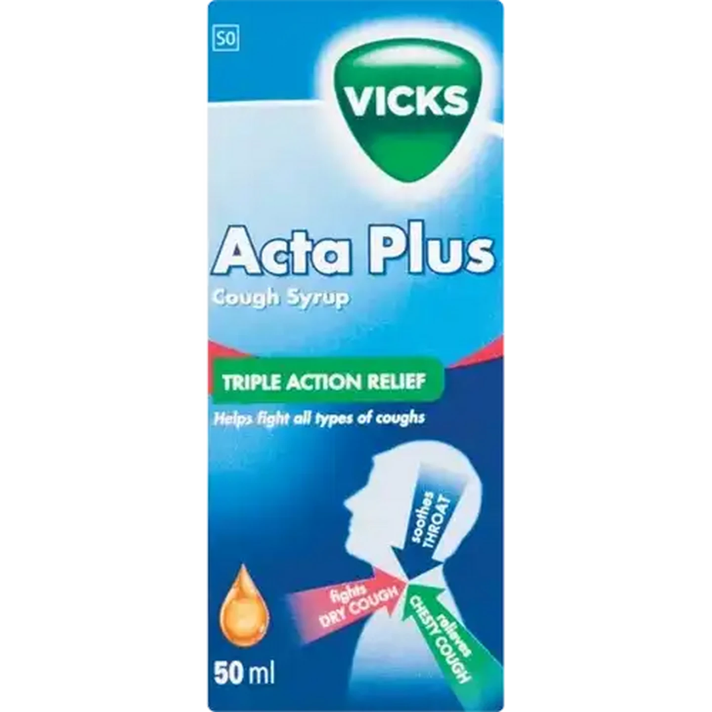 Image of Vicks Acta Plus Cough Syrup 50ml