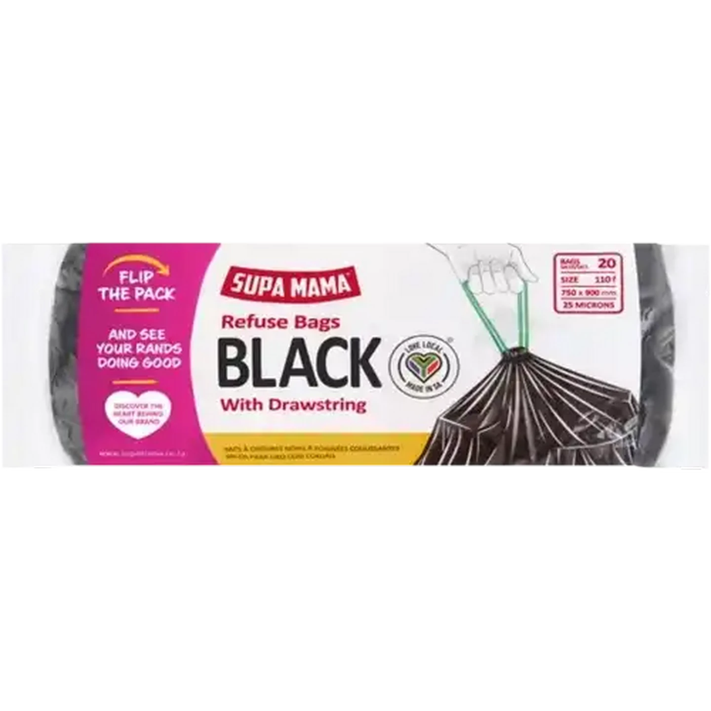 Checkers Sixty60 | Supa Mama Refuse Bags with Drawstring 20 x 110L