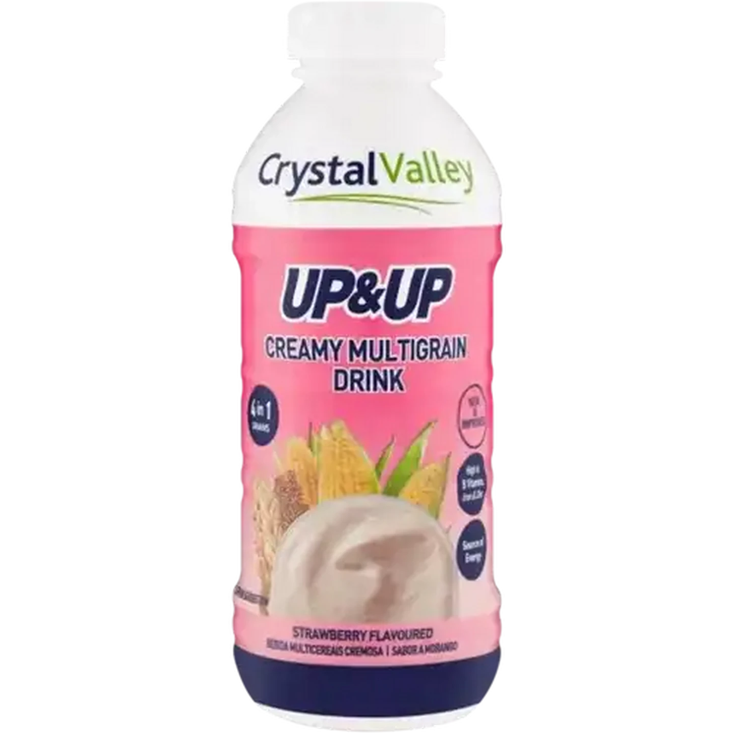 Image of Crystal Valley Up & Up Strawberry & Banana Flavoured Multigrain Yoghurt Drink 500ml