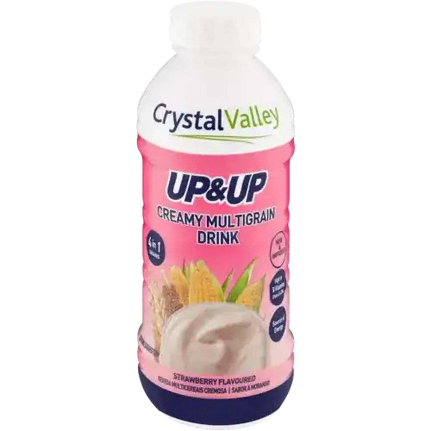 Image of Crystal Valley Up & Up Strawberry & Banana Flavoured Multigrain Yoghurt Drink 500ml