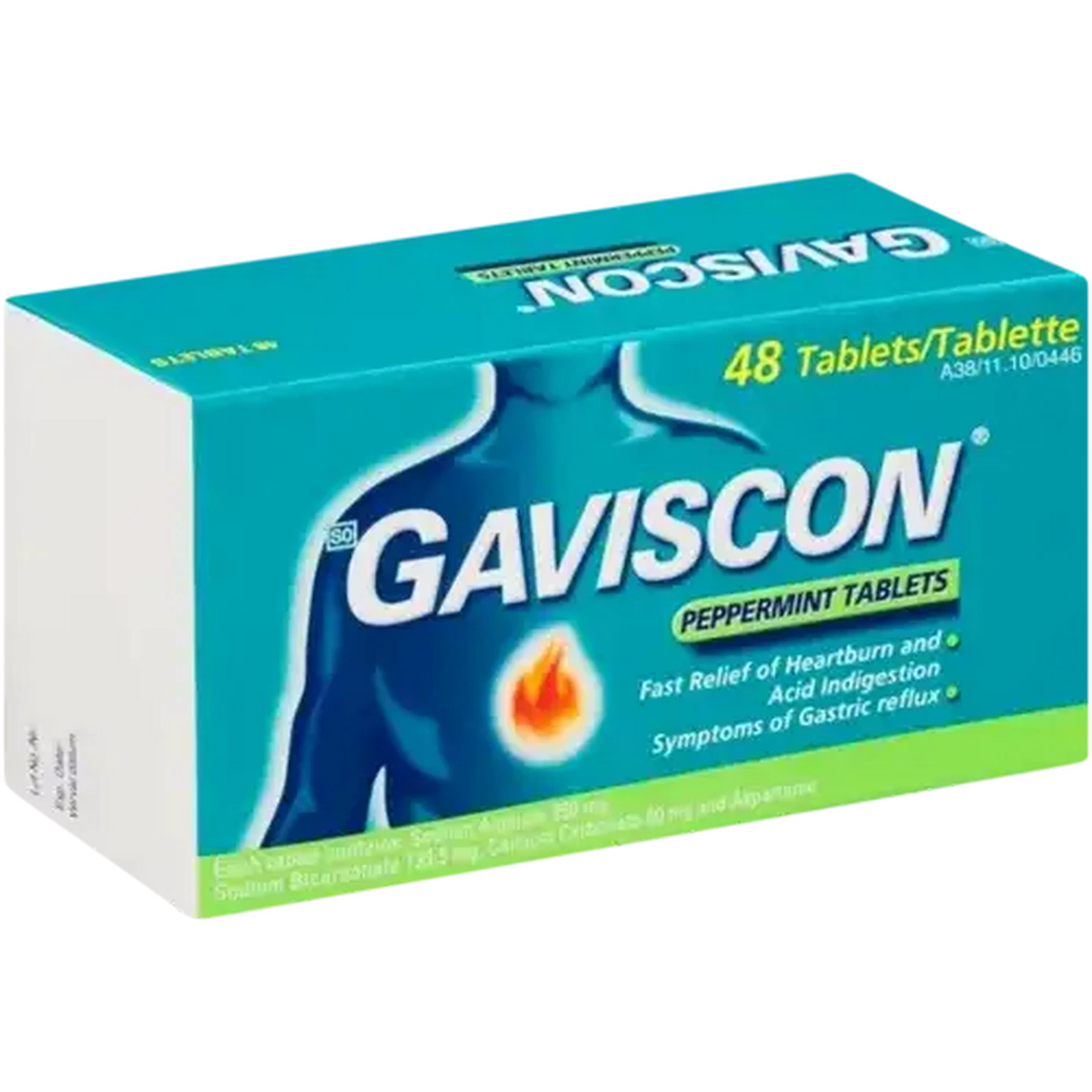 Image of Gaviscon Peppermint Antacid Tablets 48 Pack
