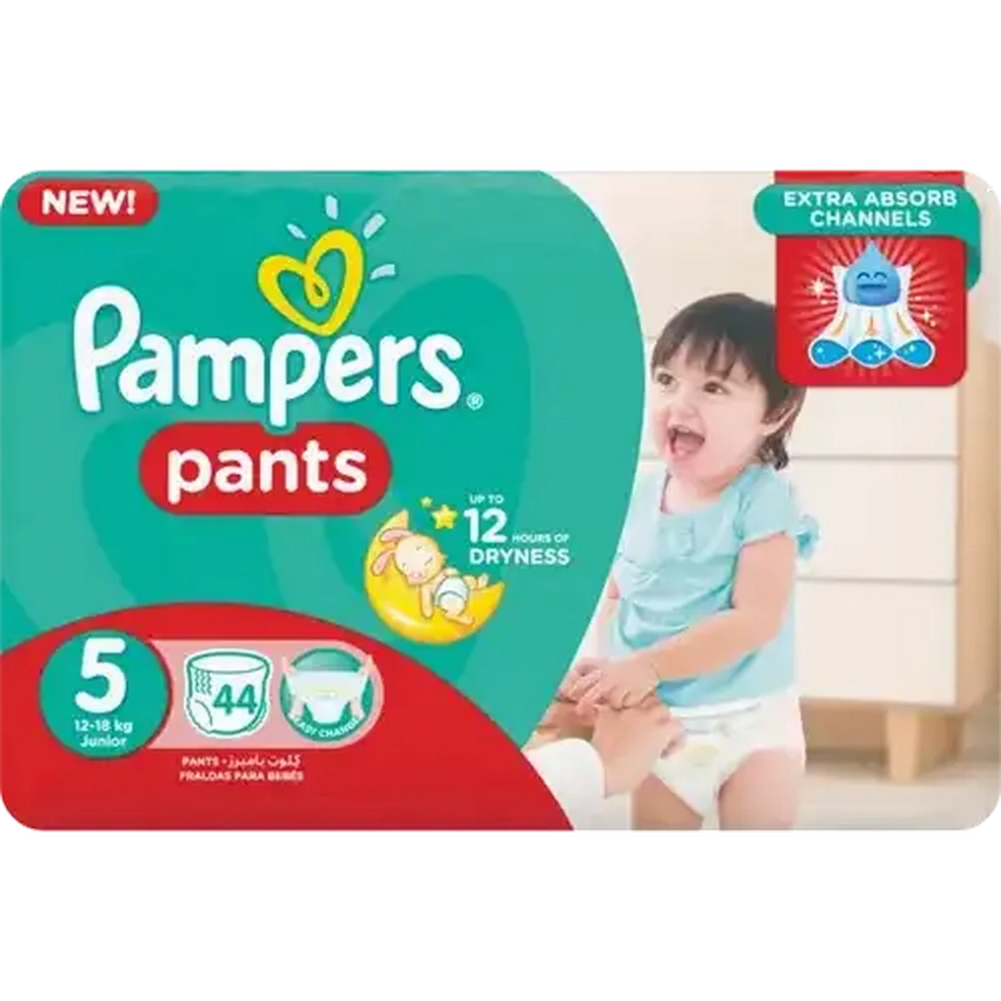 Image of Pampers Pants Size 5 12-18kg Diapers 44 Pack
