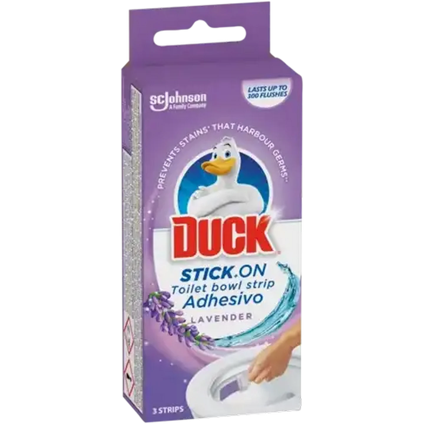 SENS DU BEAU NO.600ST 72g　３本 Checkers Sixty60 | Duck Lavender Stick-On Toilet Bowl Strips 3-Pack