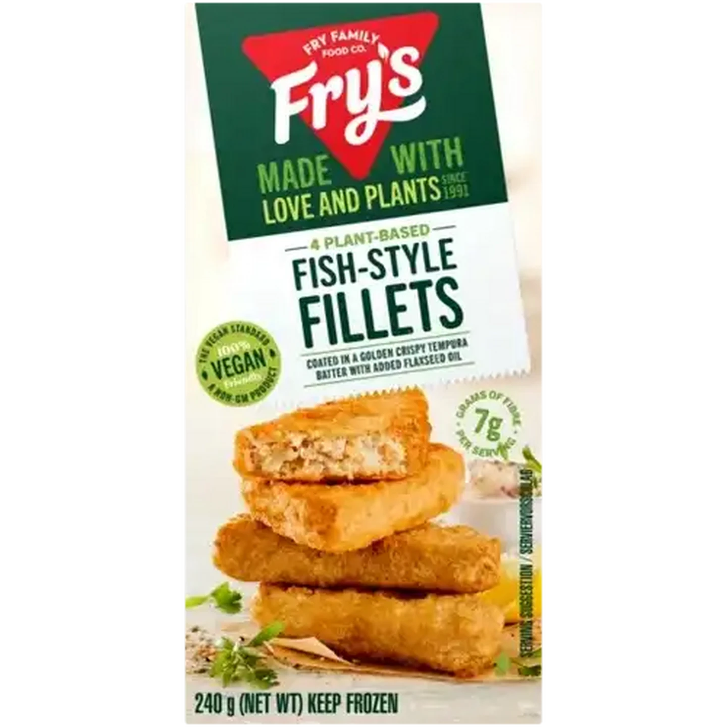 Image of Fry's Frozen Golden Crispy Fish-Style Fillets 240g